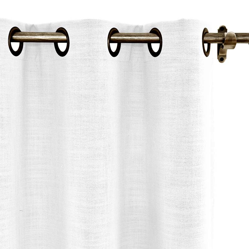 Custom Linen-Blend Blackout Grommet Curtains | 25 Colors & Thermal Lining