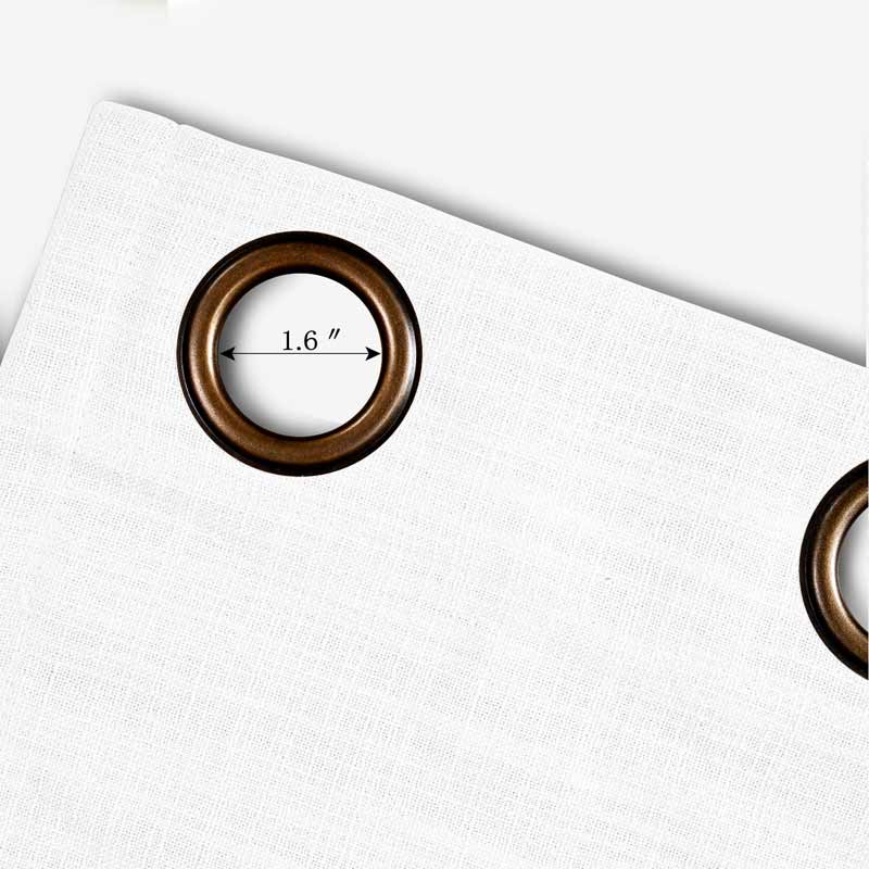 Custom Linen-Blend Blackout Grommet Curtains | 25 Colors & Thermal Lining