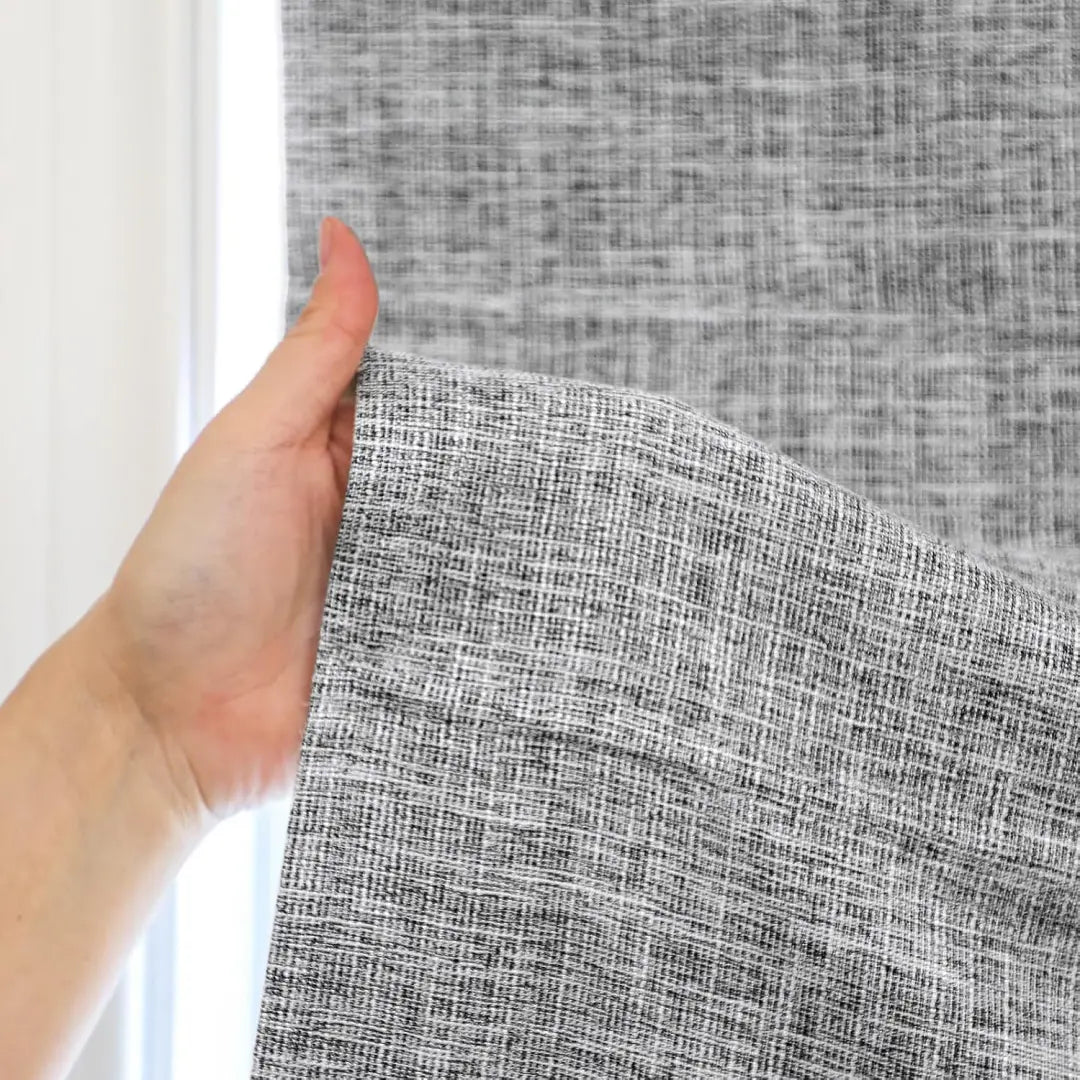 Custom 100% Blackout NanoBamboo Linen Roman Shades