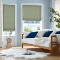 Custom Semi-Blackout Linen Roman Shades 1038 Series