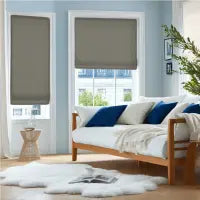 Custom Semi-Blackout Linen Roman Shades 1038 Series