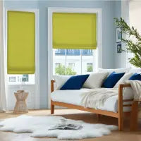 Custom Semi-Blackout Linen Roman Shades 1038 Series