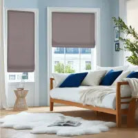 Custom Semi-Blackout Linen Roman Shades 1038 Series