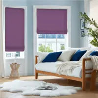 Custom Semi-Blackout Linen Roman Shades 1038 Series