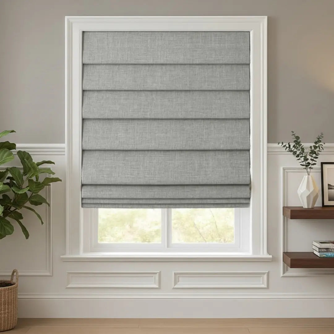 Costom Roman Shades Pearl Gray 302-13