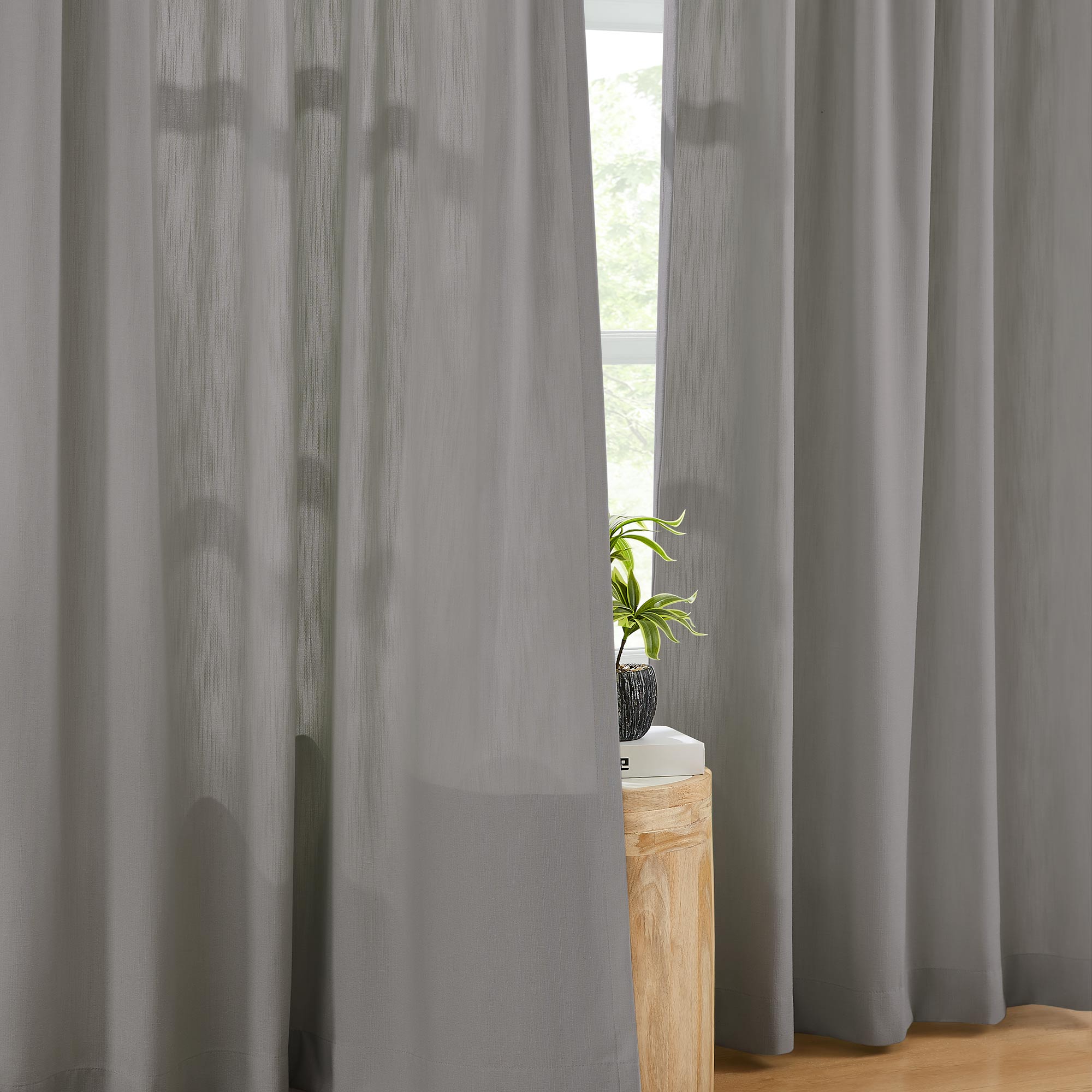 Amelia Solid Texture Cotton Curtains | Subtle Elegance & Light Filtering