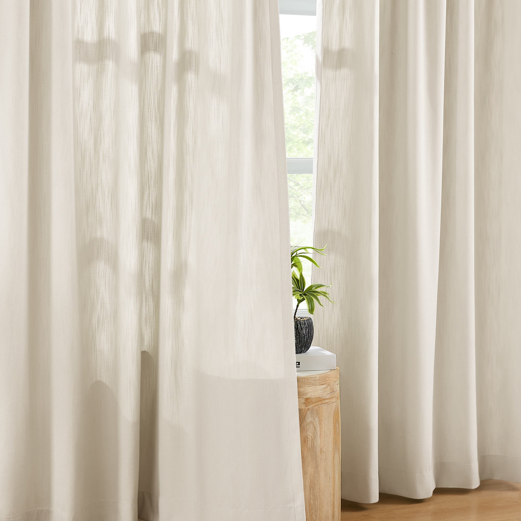 Amelia Solid Texture Cotton Curtains | Subtle Elegance & Light Filtering