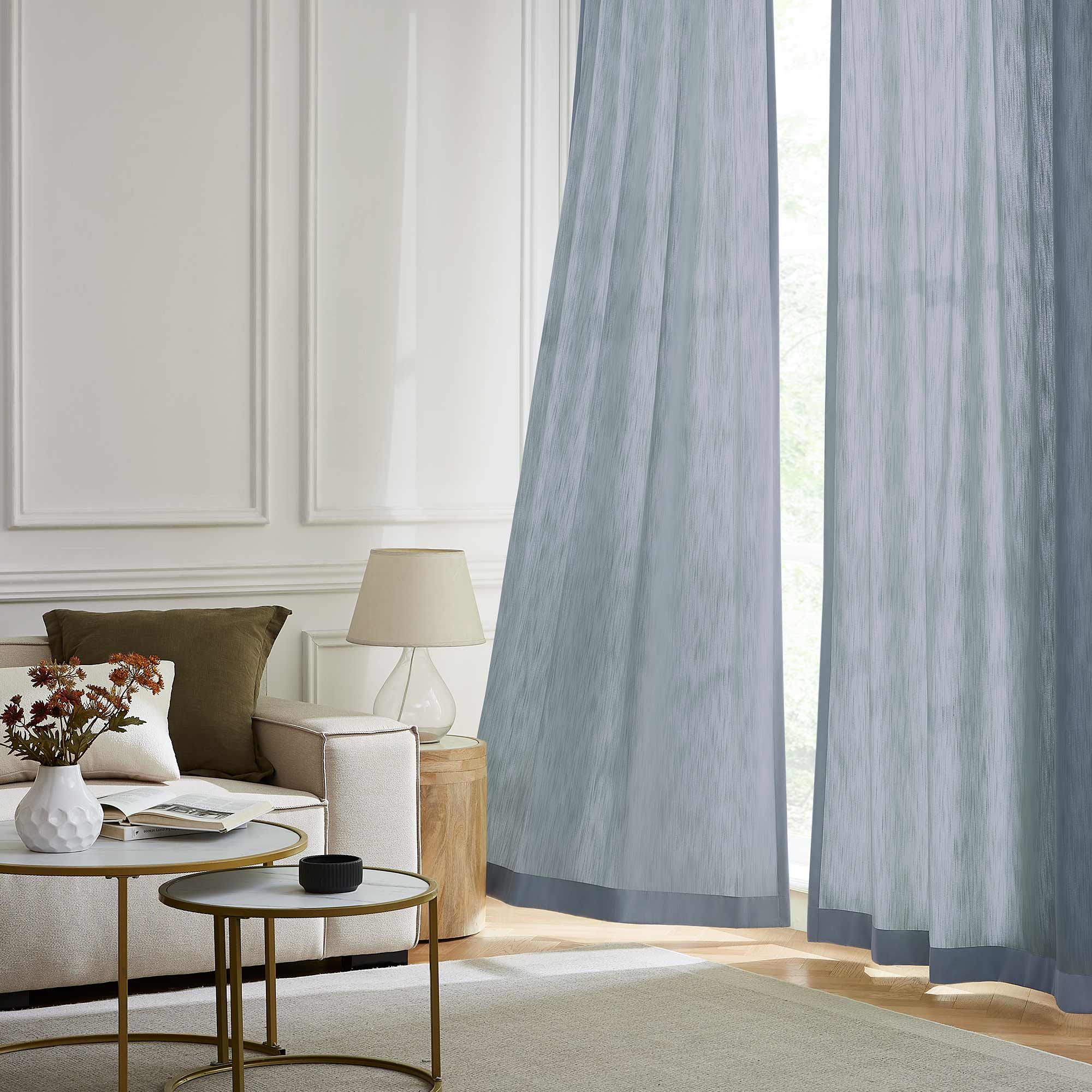 Amelia Solid Texture Cotton Curtains | Subtle Elegance & Light Filtering