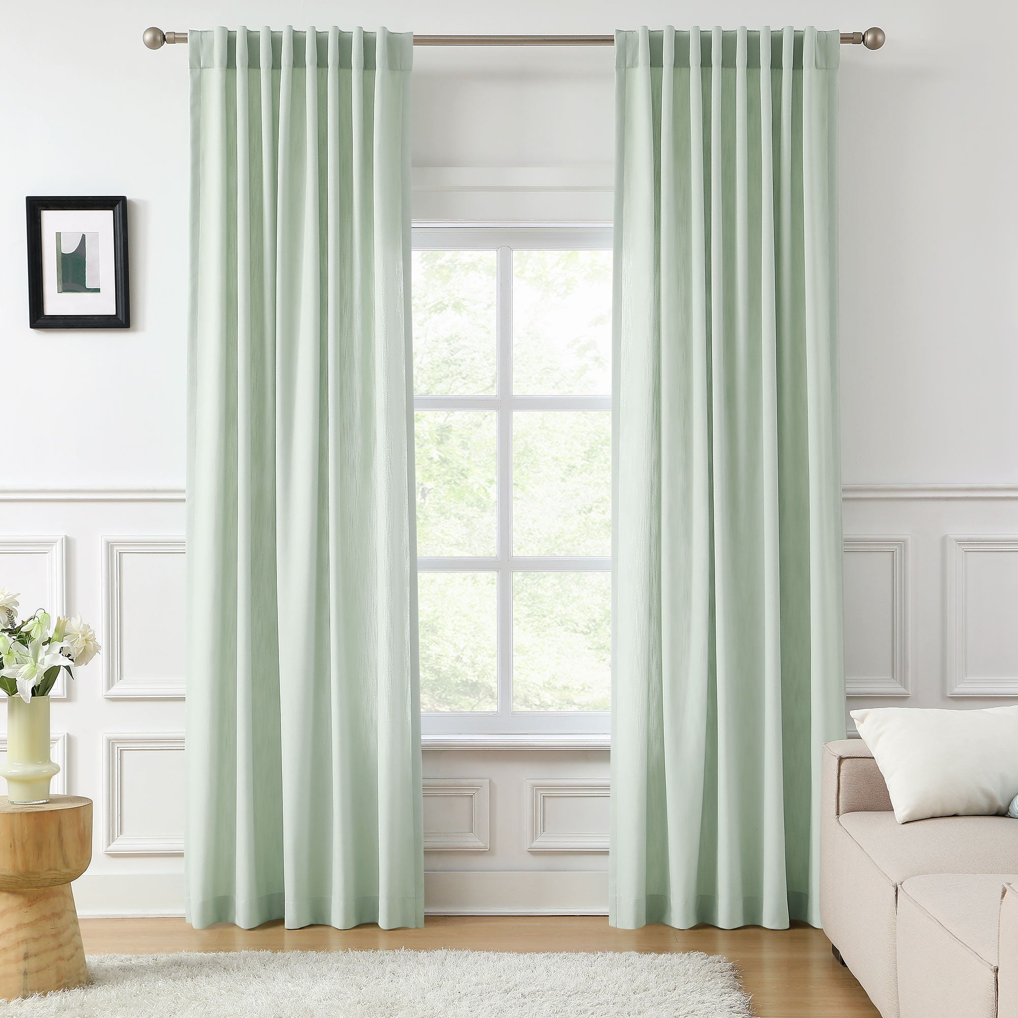 Amelia Solid Texture Cotton Curtains | Subtle Elegance & Light Filtering