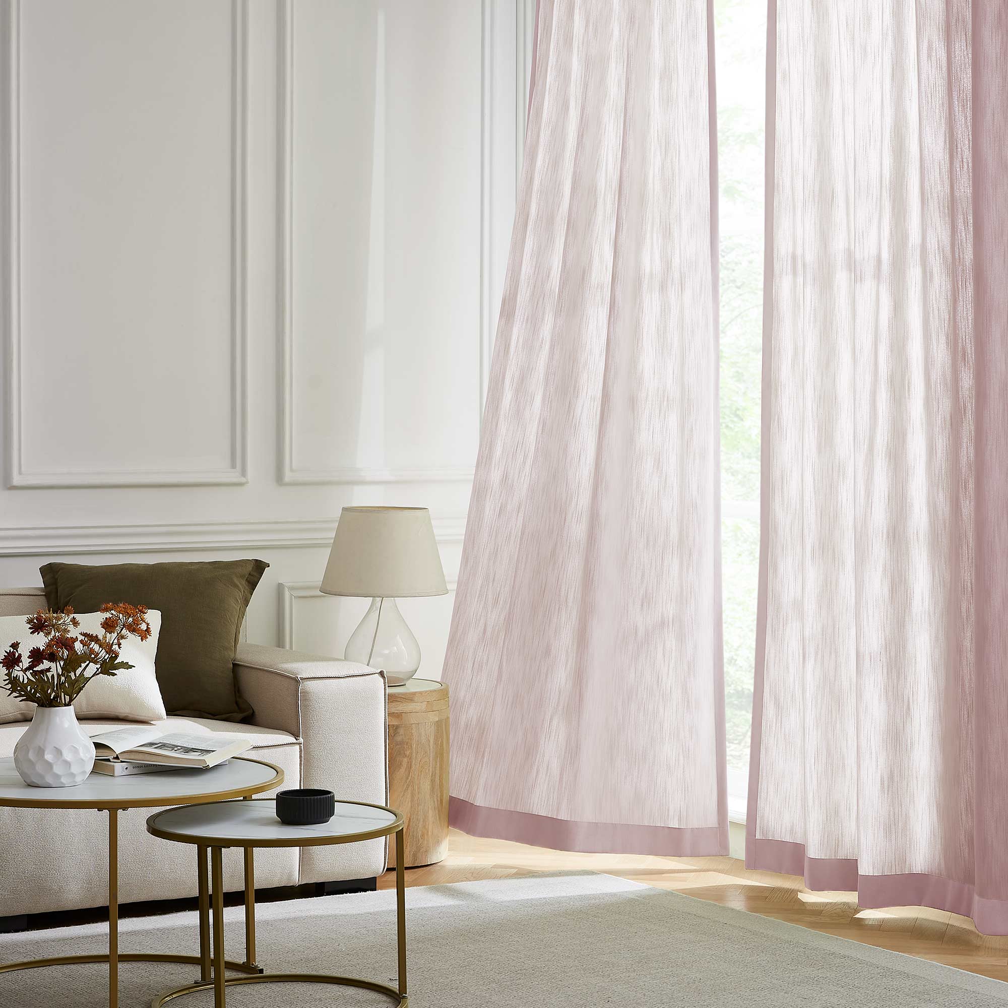 Amelia Solid Texture Cotton Curtains | Subtle Elegance & Light Filtering