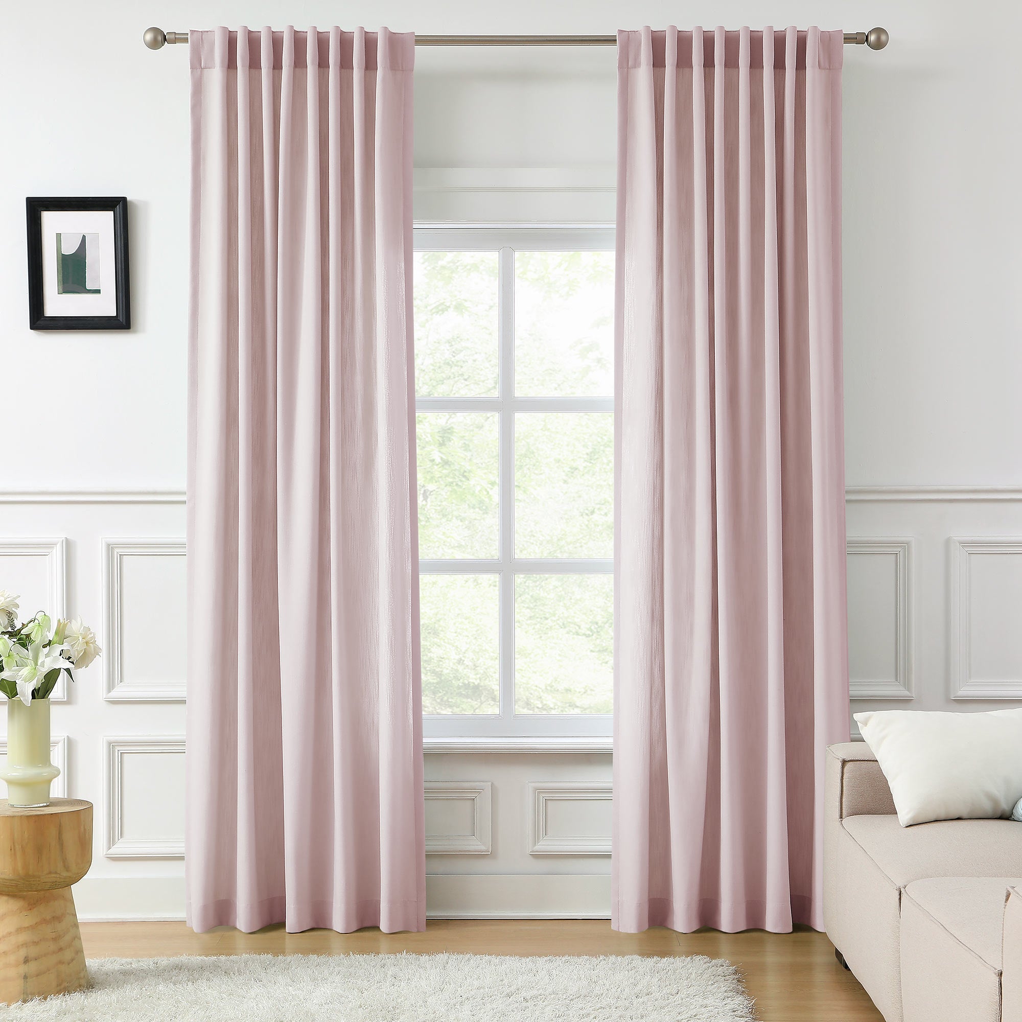 Amelia Solid Texture Cotton Curtains | Subtle Elegance & Light Filtering