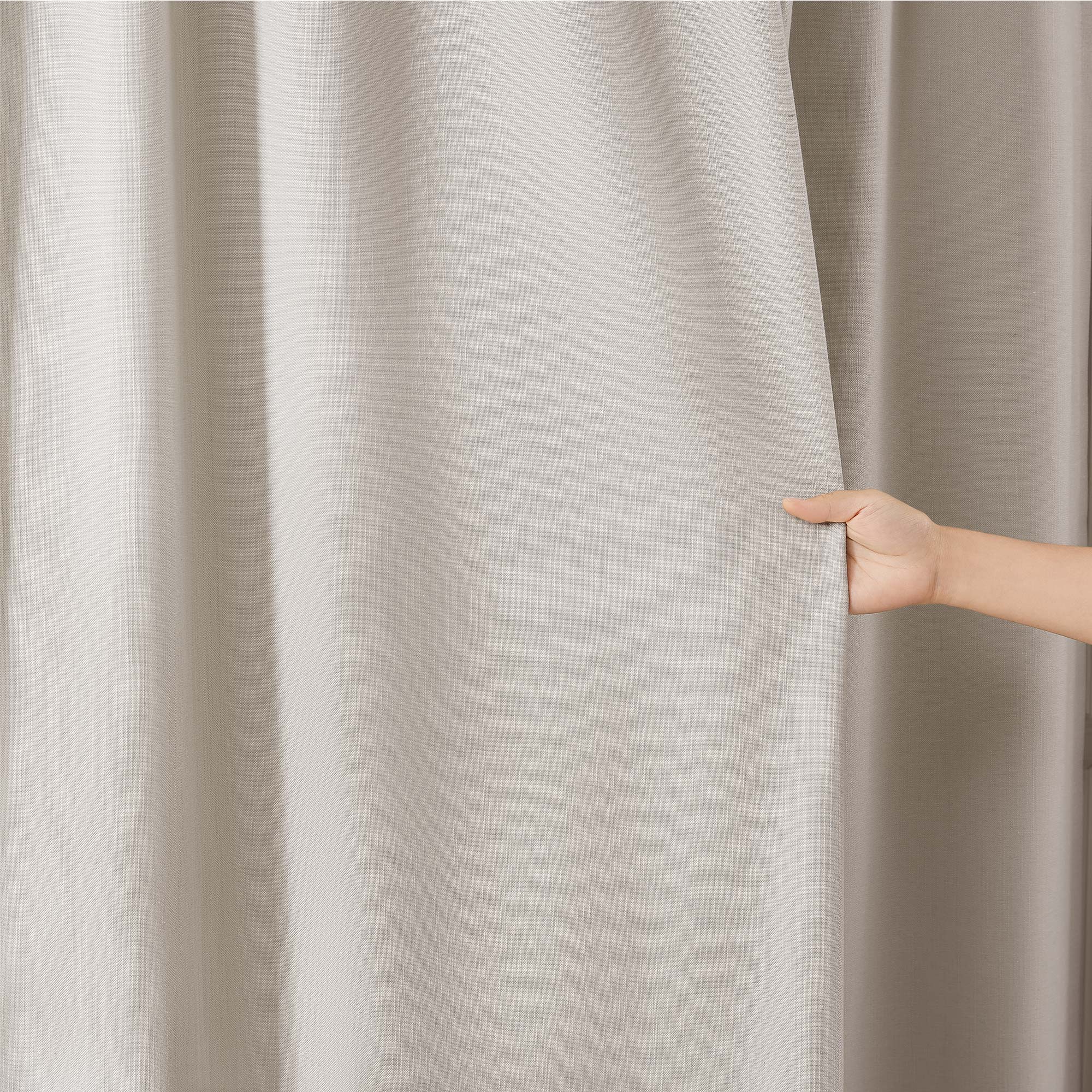 Amelia Solid Texture Cotton Curtains | Subtle Elegance & Light Filtering