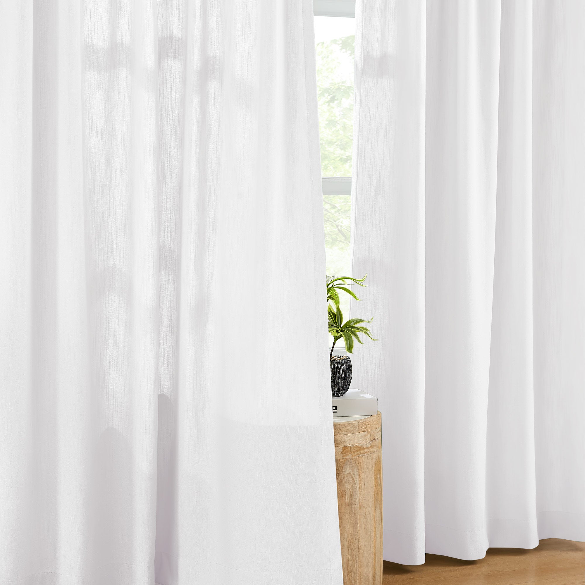 Amelia Solid Texture Cotton Curtains | Subtle Elegance & Light Filtering