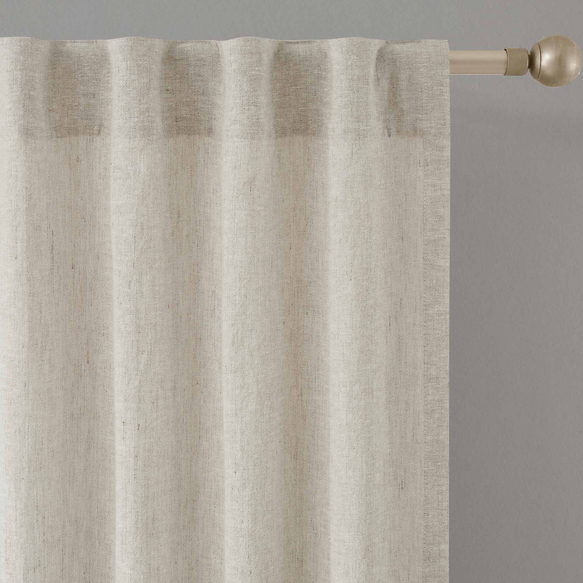 Custom Heavy 100% Blackout Linen Curtains