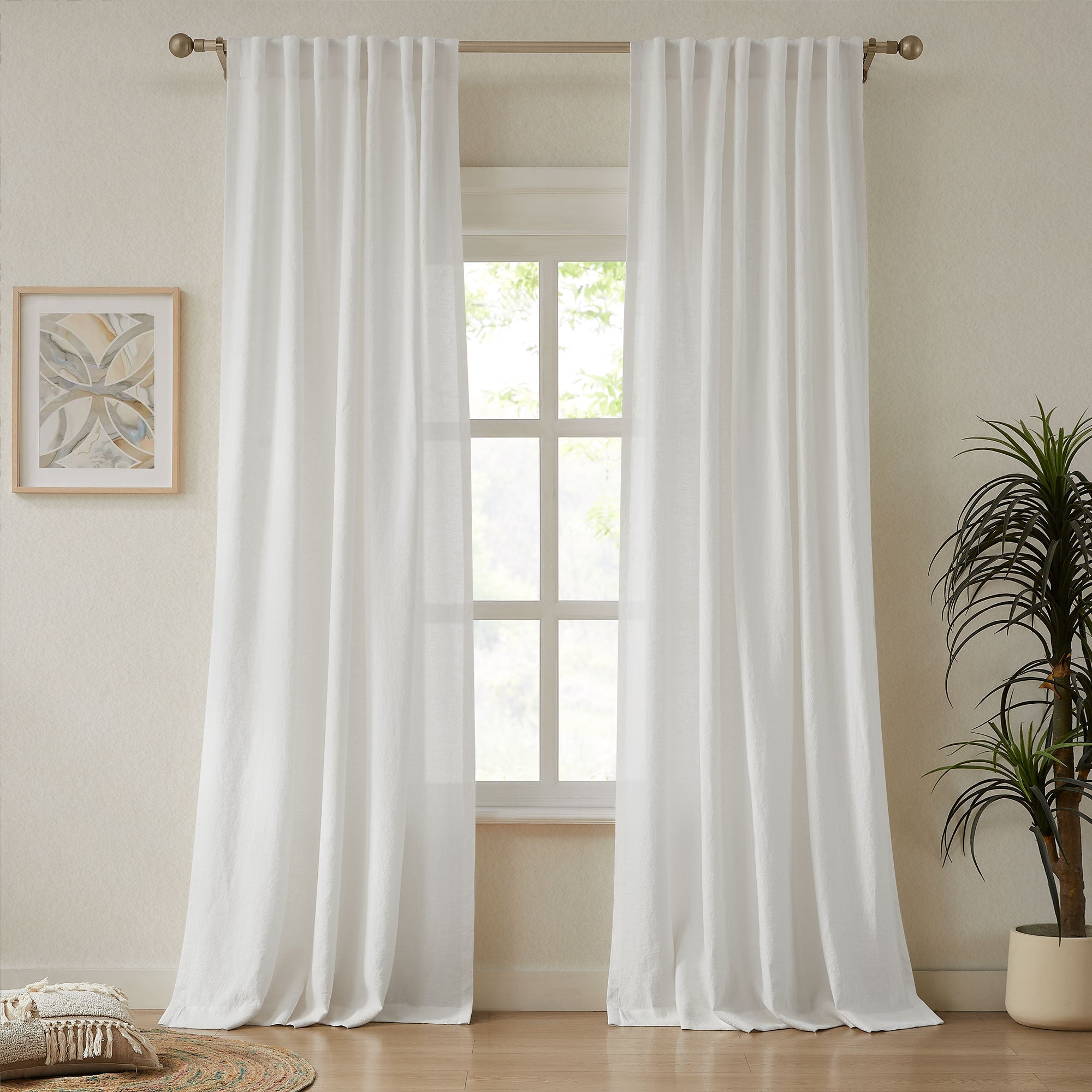 Custom Heavy 100% Blackout Linen Curtains