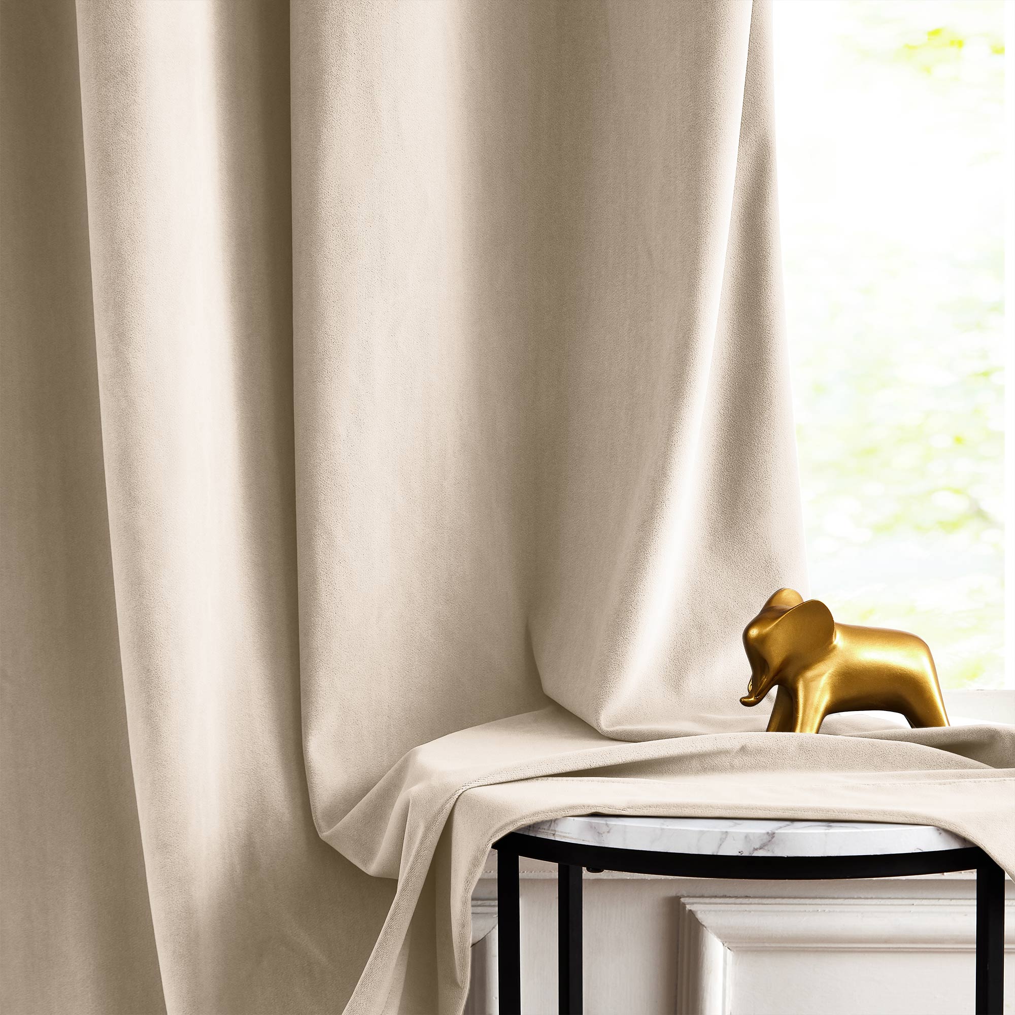 Custom Soft Blackout Velvet Curtains | Luxury Light-Filtering Bedroom Drapes