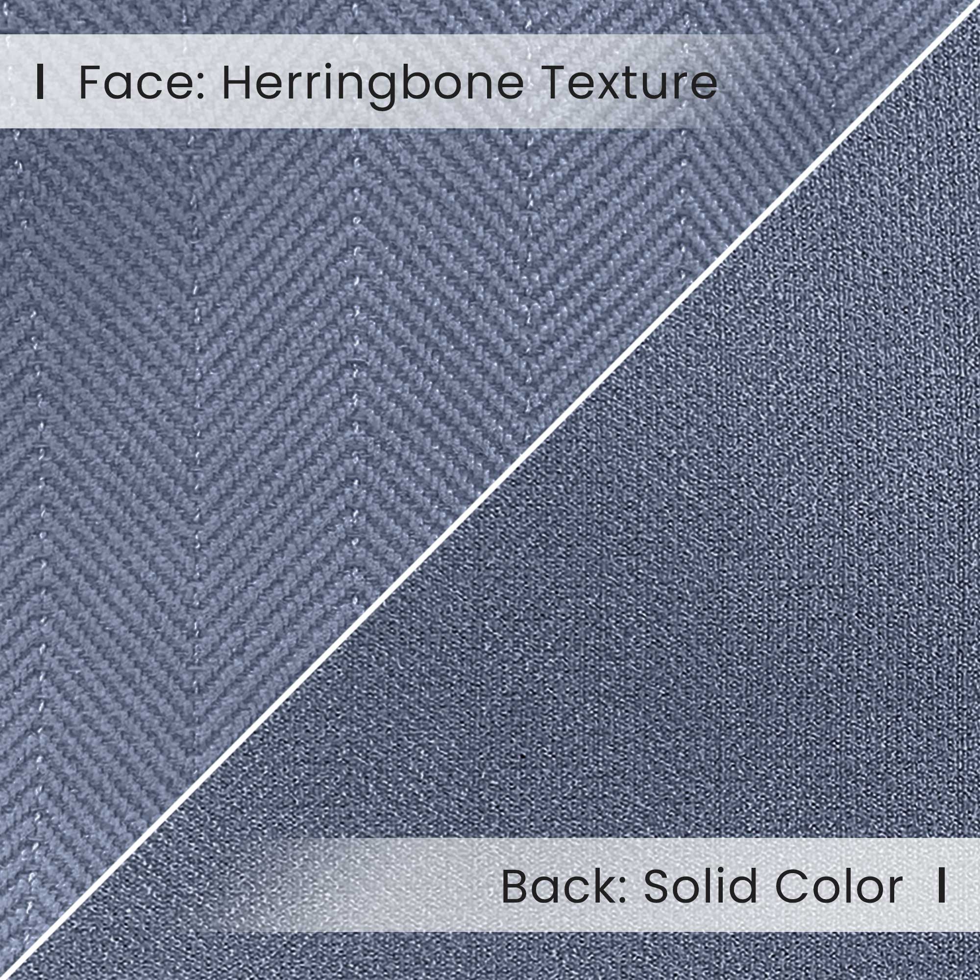 Custom Herringbone Texture Blackout Curtains