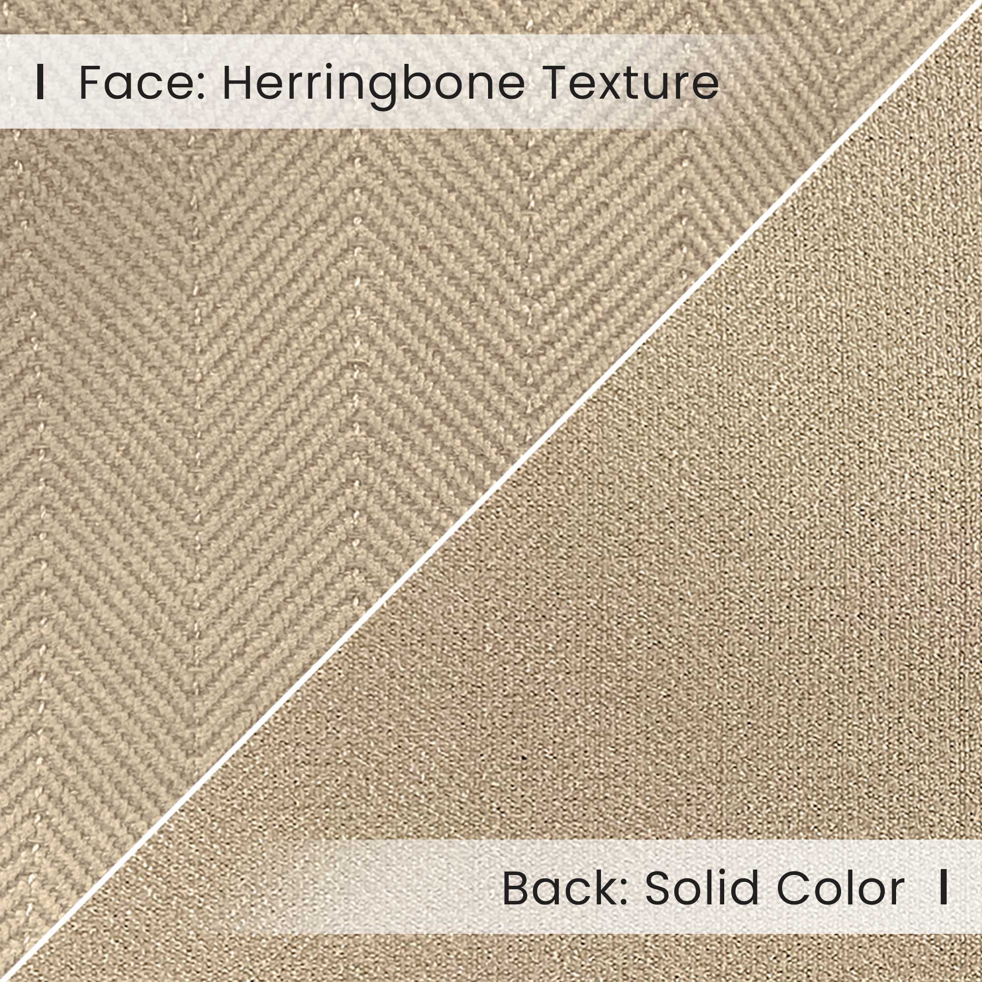 Custom Herringbone Texture Blackout Curtains