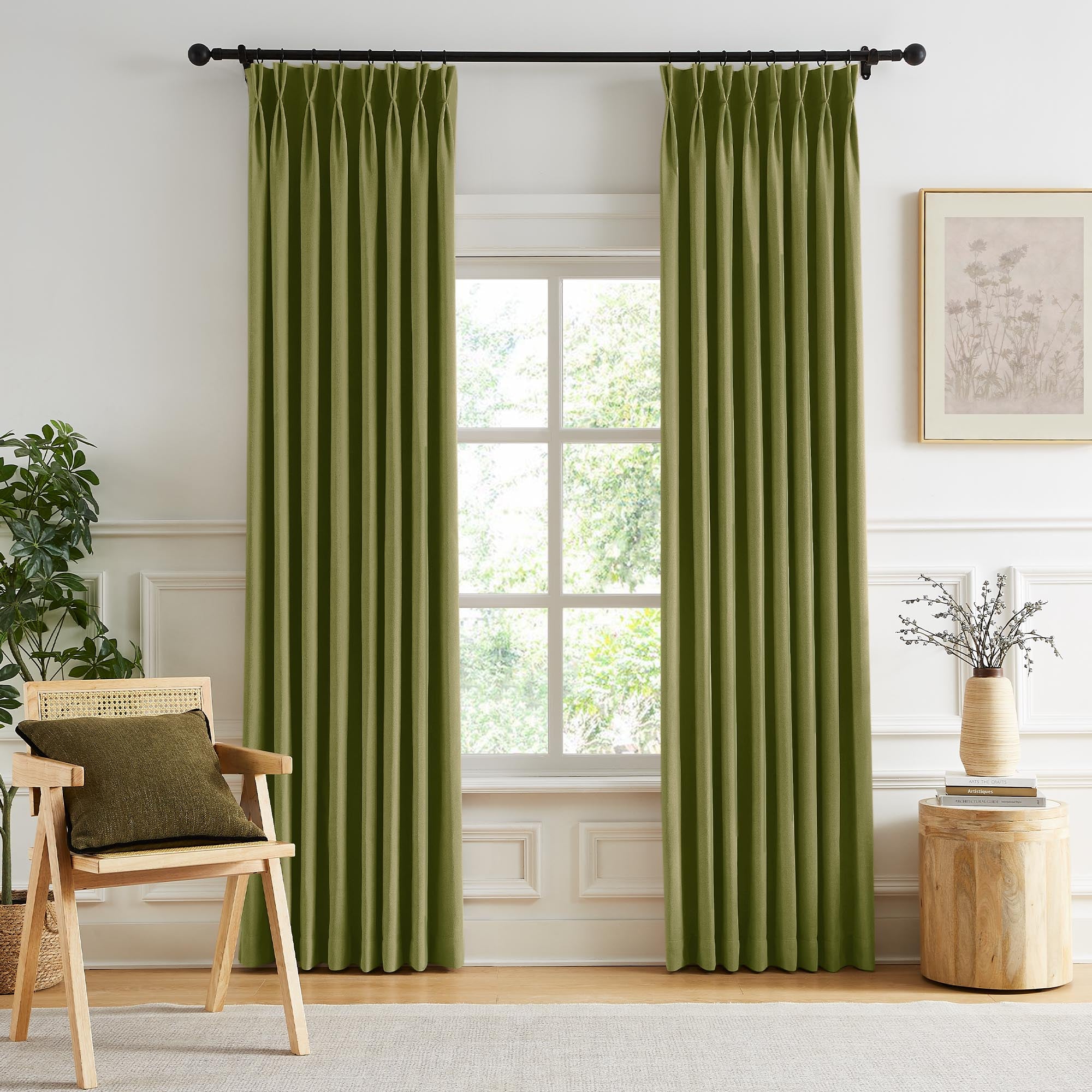 Custom Herringbone Texture Blackout Curtains