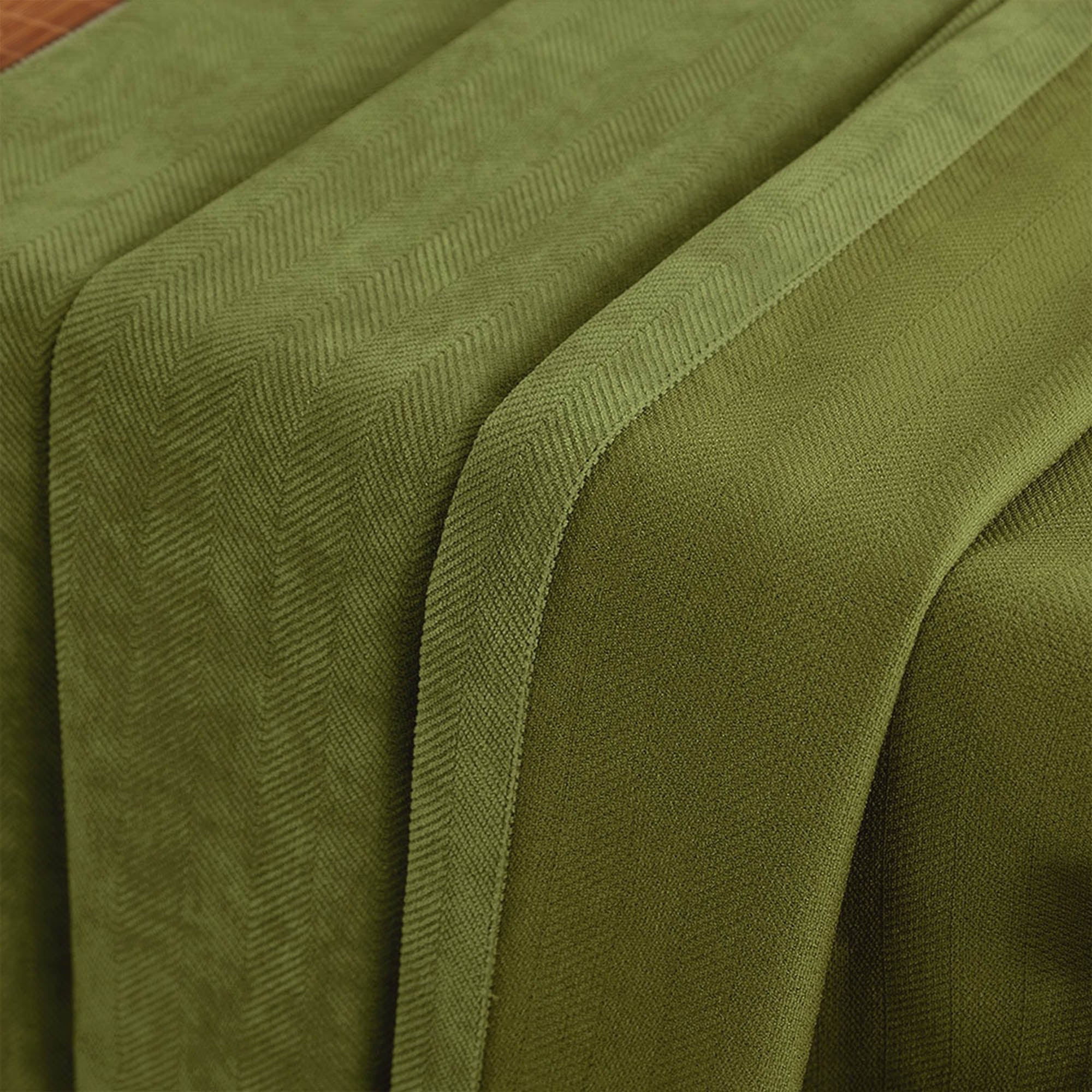 Custom Herringbone Texture Blackout Curtains