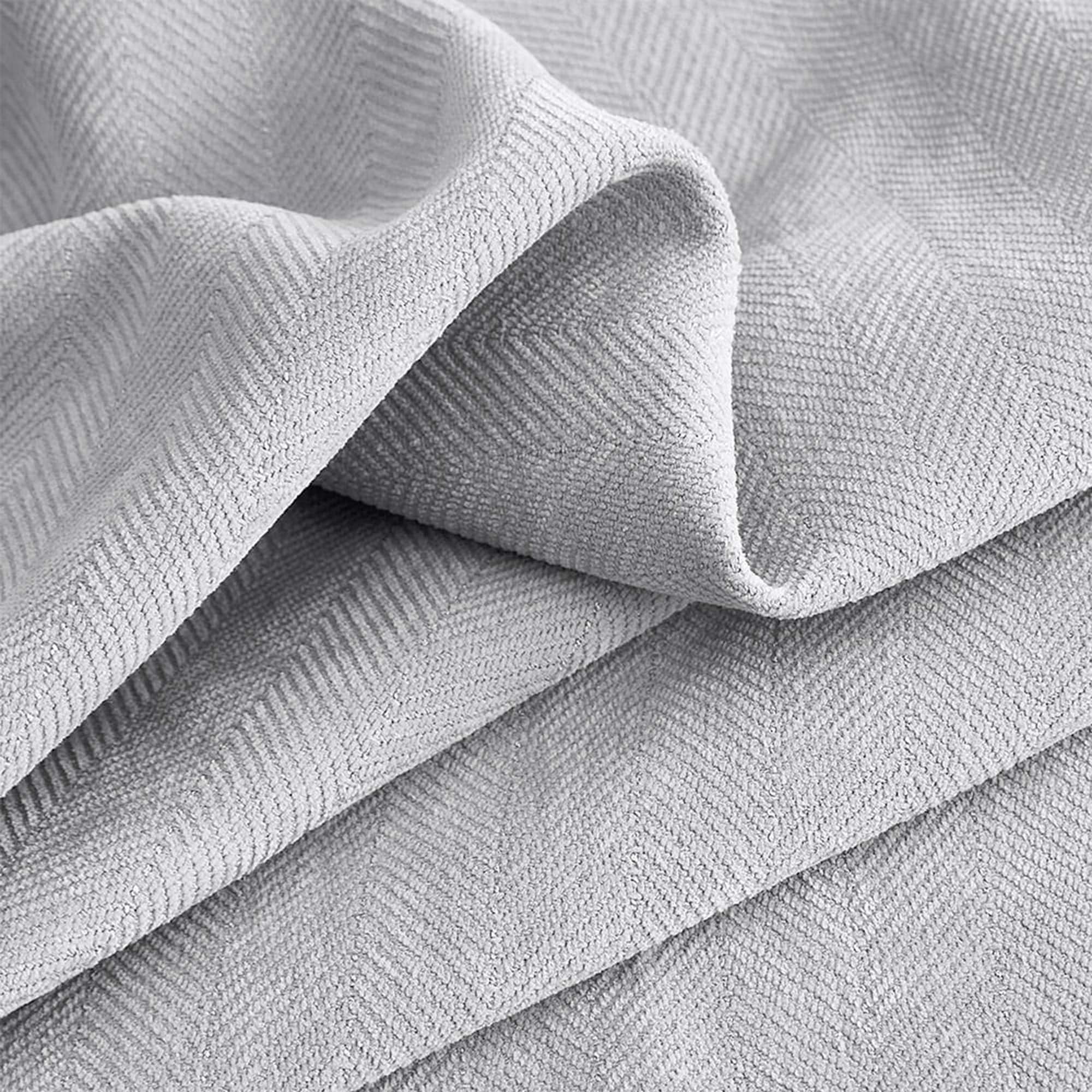 Custom Herringbone Texture Blackout Curtains
