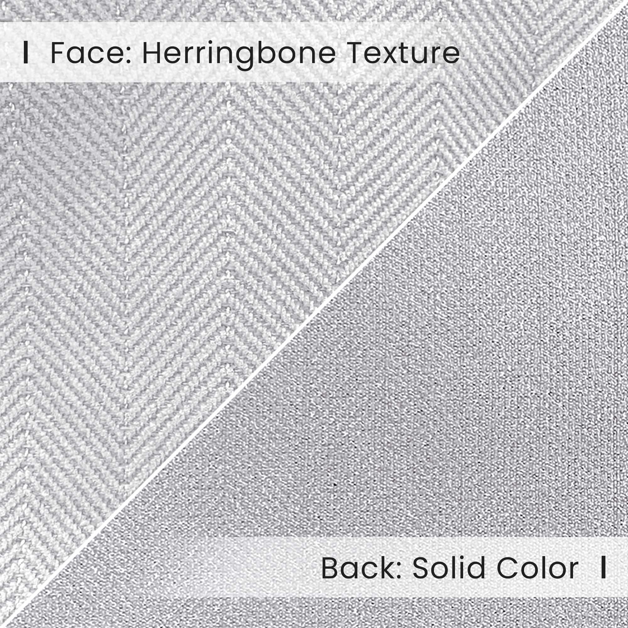 Custom Herringbone Texture Blackout Curtains