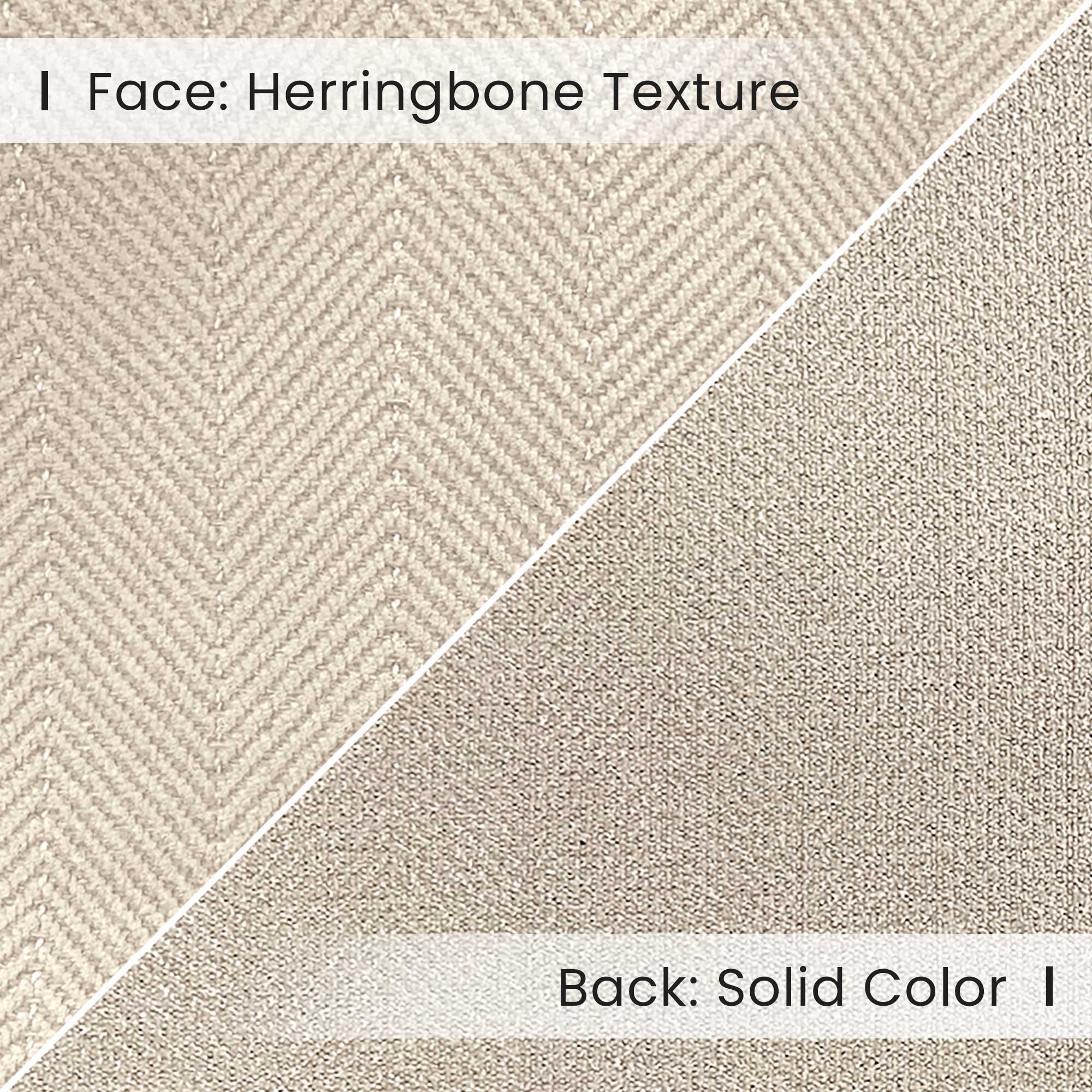 Custom Herringbone Texture Blackout Curtains