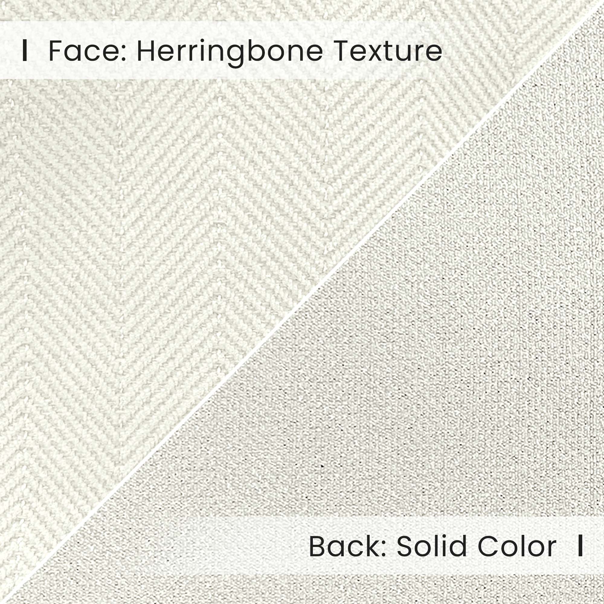 Custom Herringbone Texture Blackout Curtains