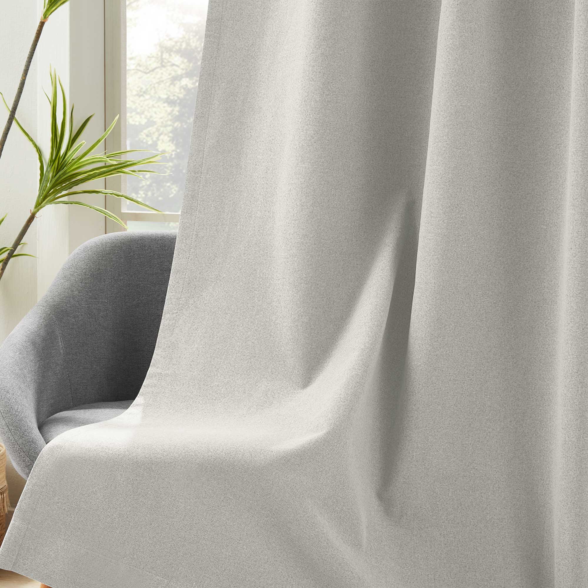 Linen Look 100% Blackout Curtains