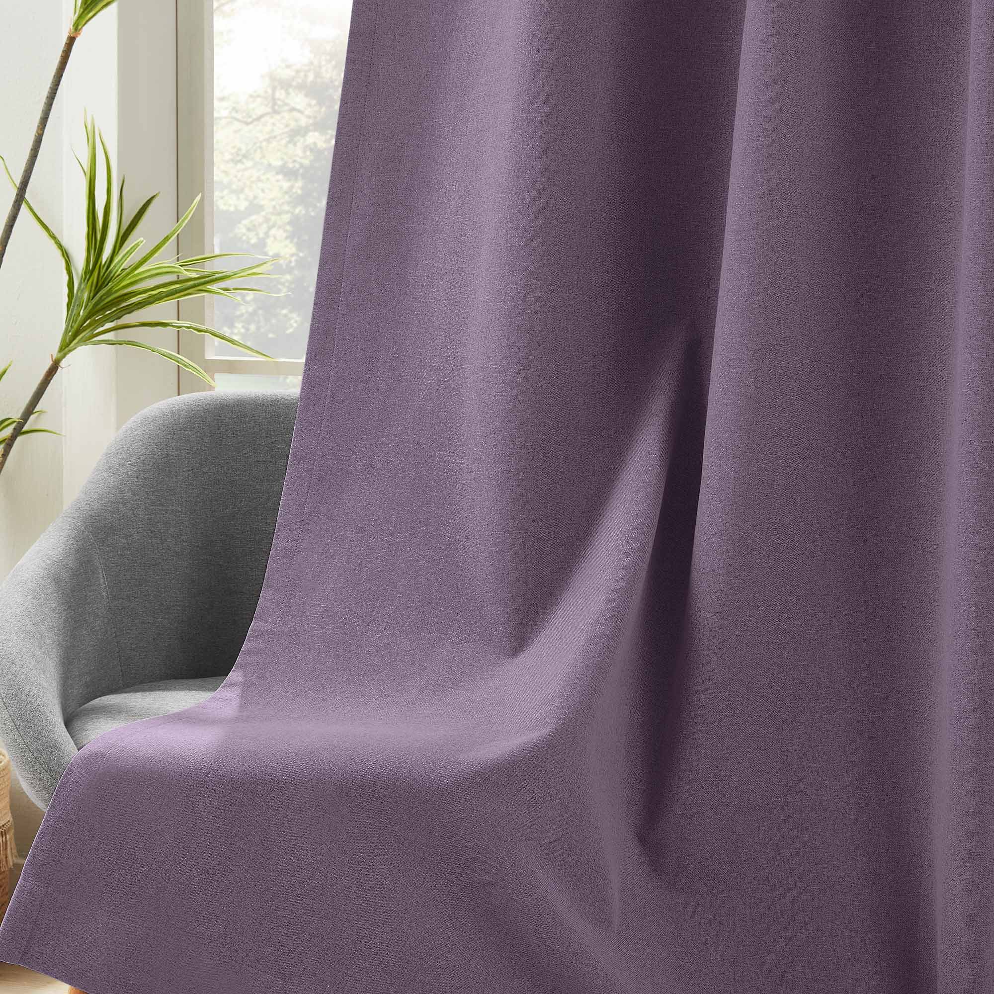 Linen Look 100% Blackout Curtains