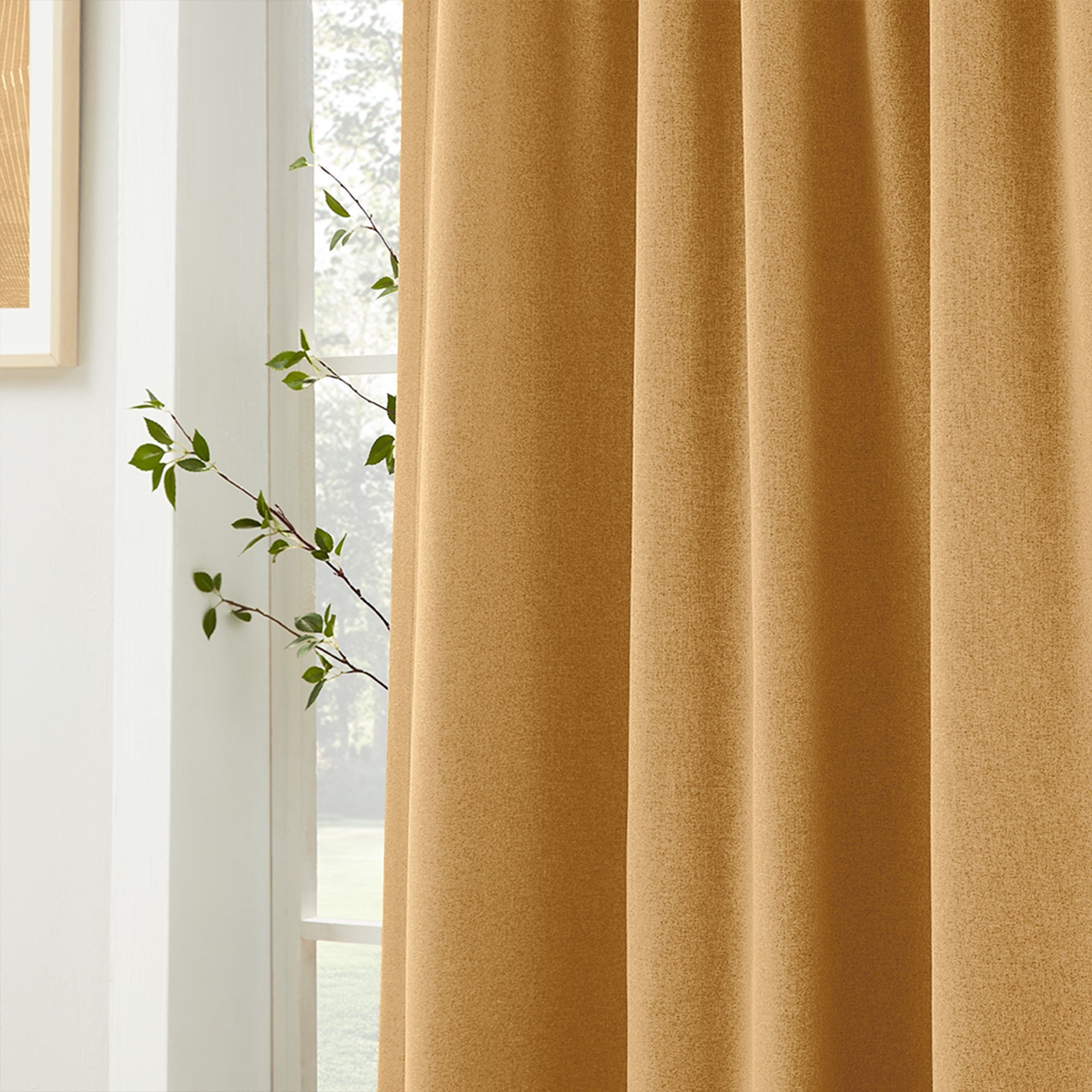 Linen Look 100% Blackout Curtains