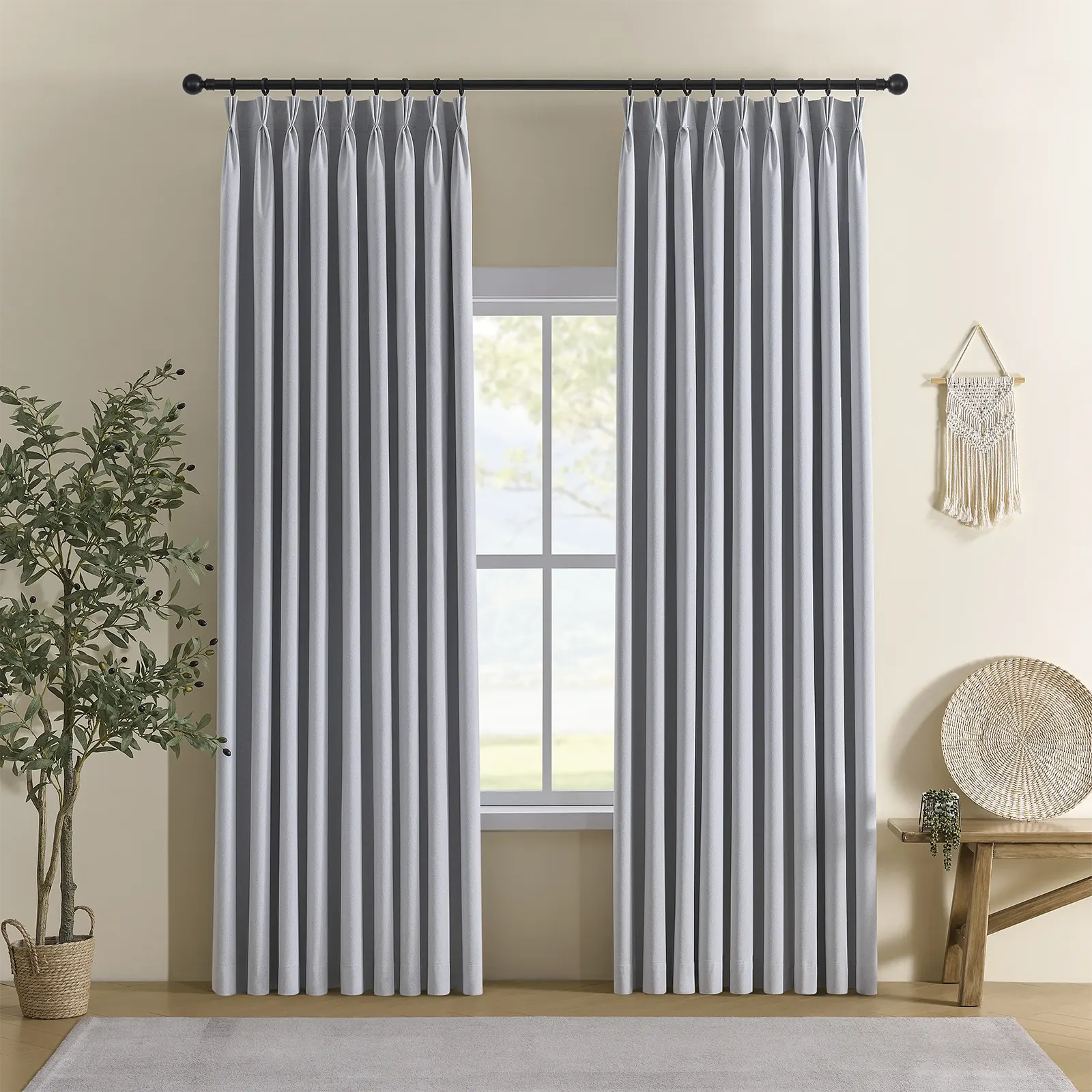 Custom Blackout Linen Curtain for an Elegant Linen Drapery with a Refined Look