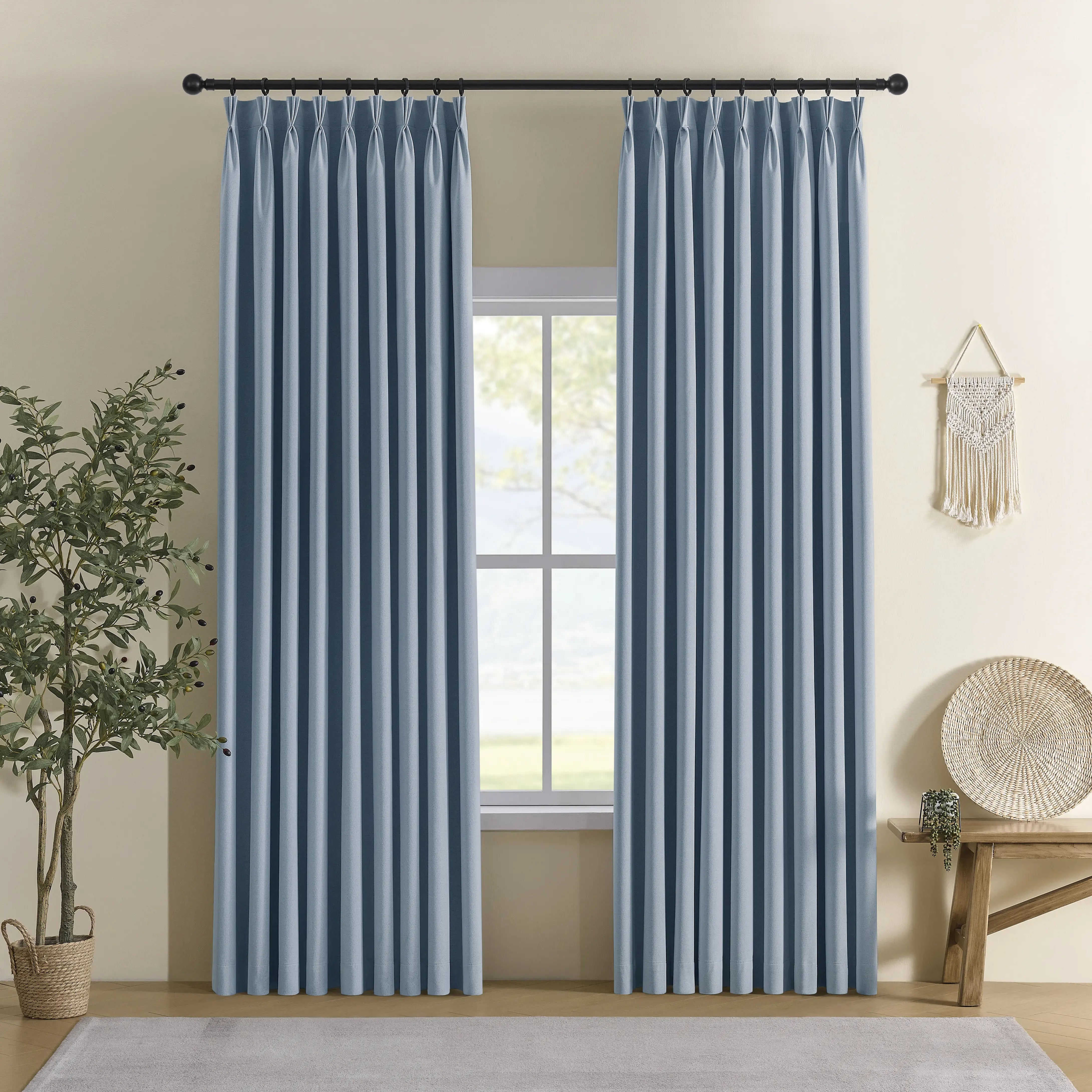 Custom Blackout Linen Curtain for an Elegant Linen Drapery with a Refined Look