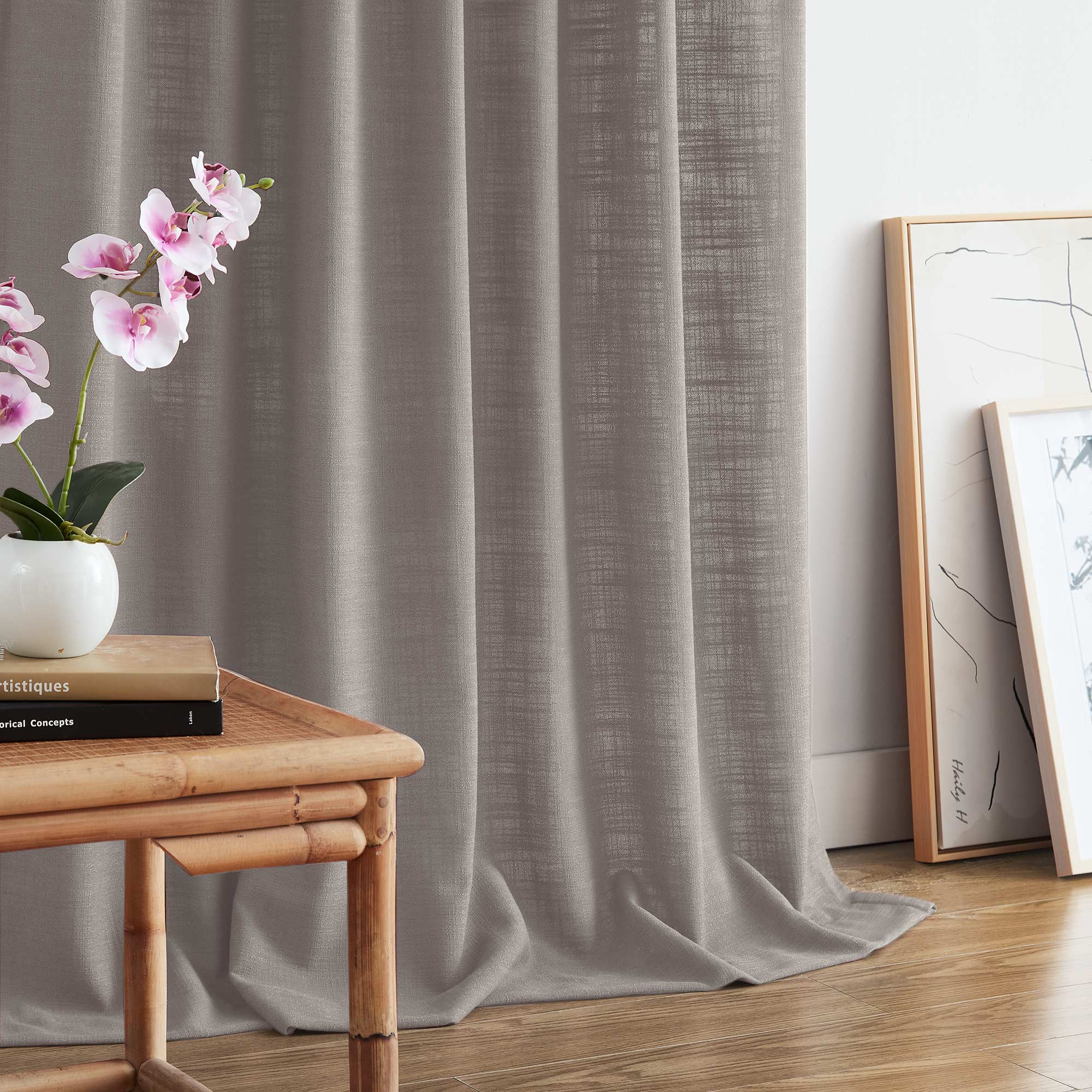 Custom Linen Blend Blockout Curtains