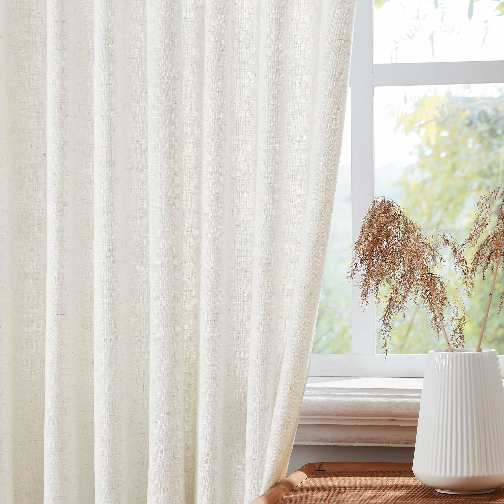 Custom Linen Blend Blockout Curtains