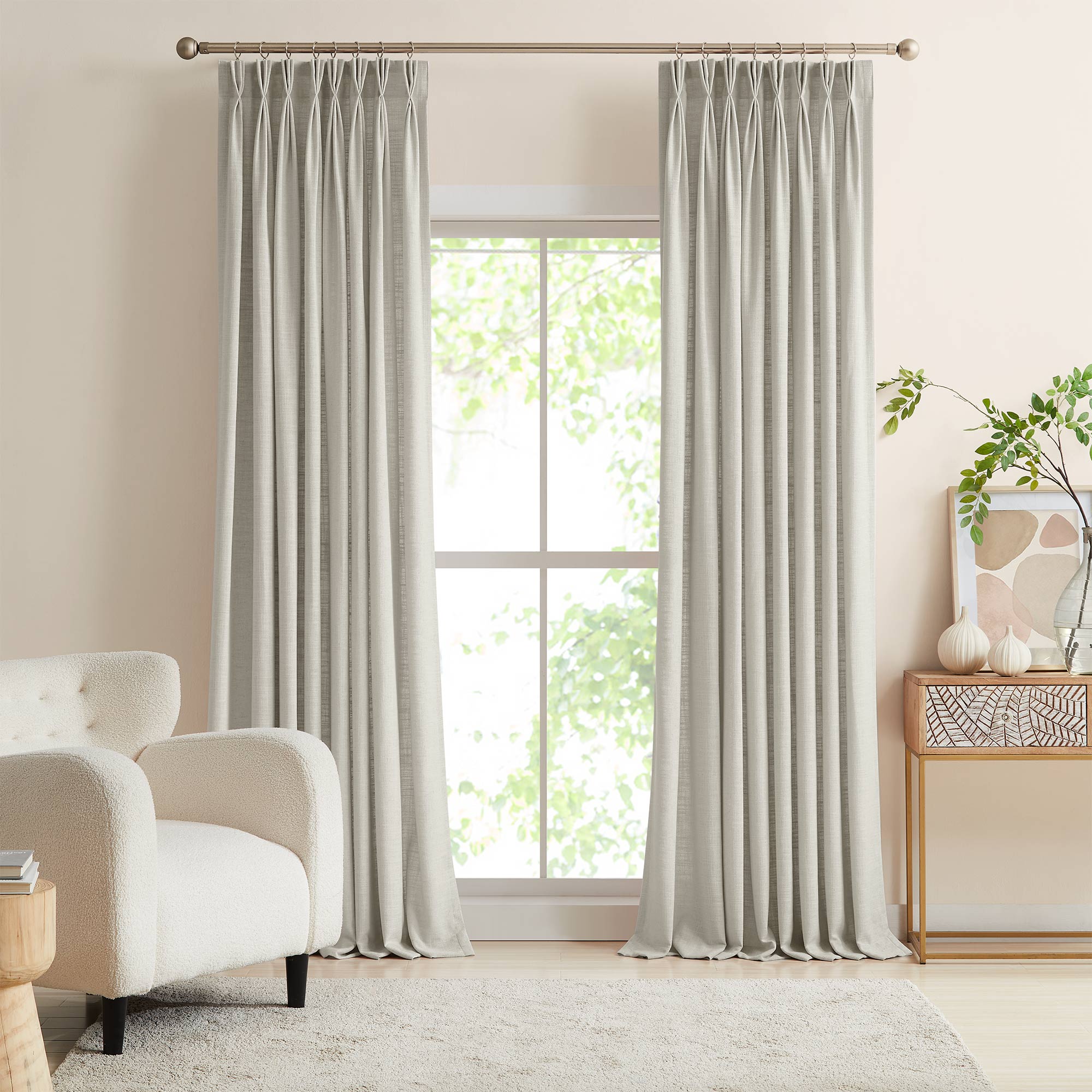 Custom Linen Blend Blockout Curtains