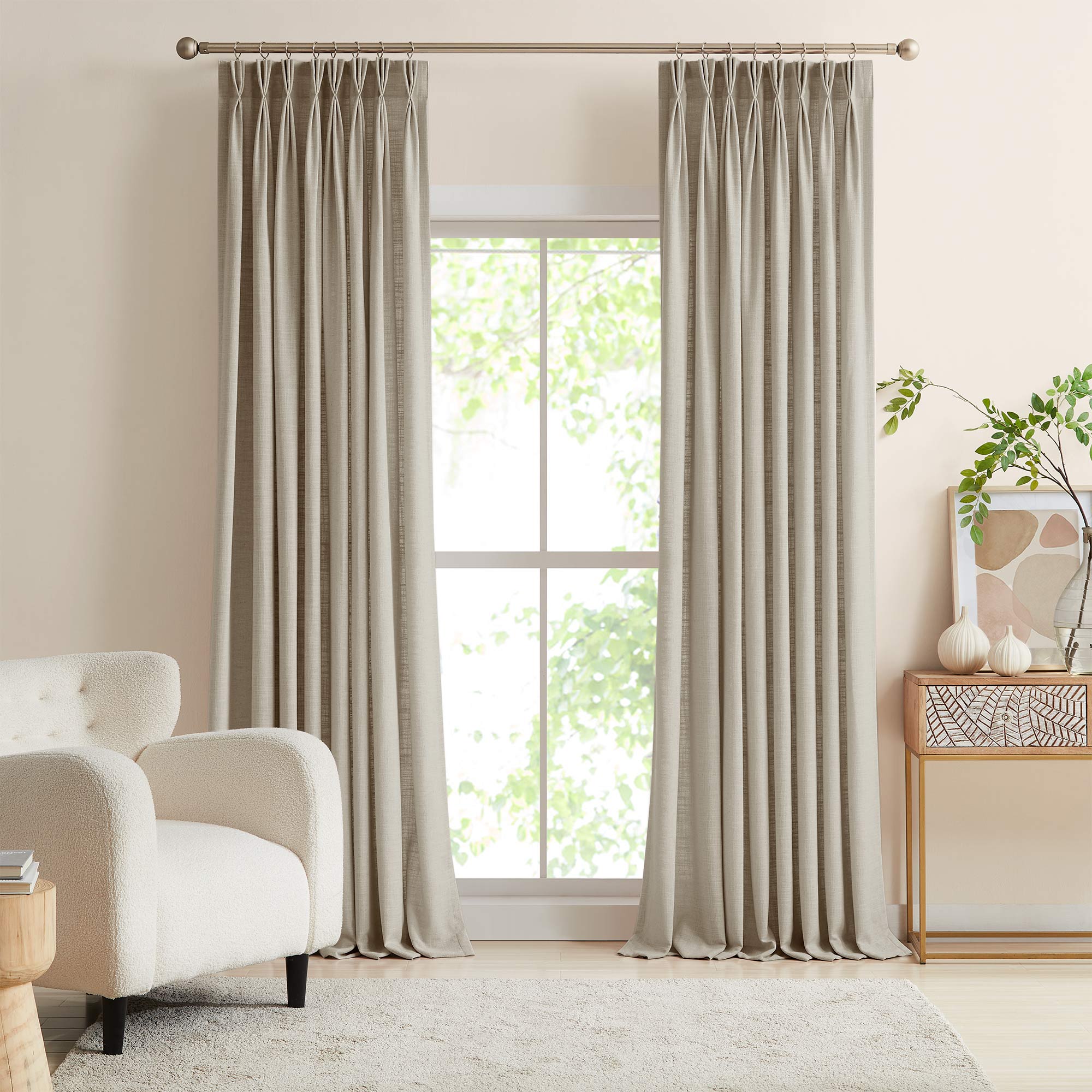 Custom Linen Blend Blockout Curtains