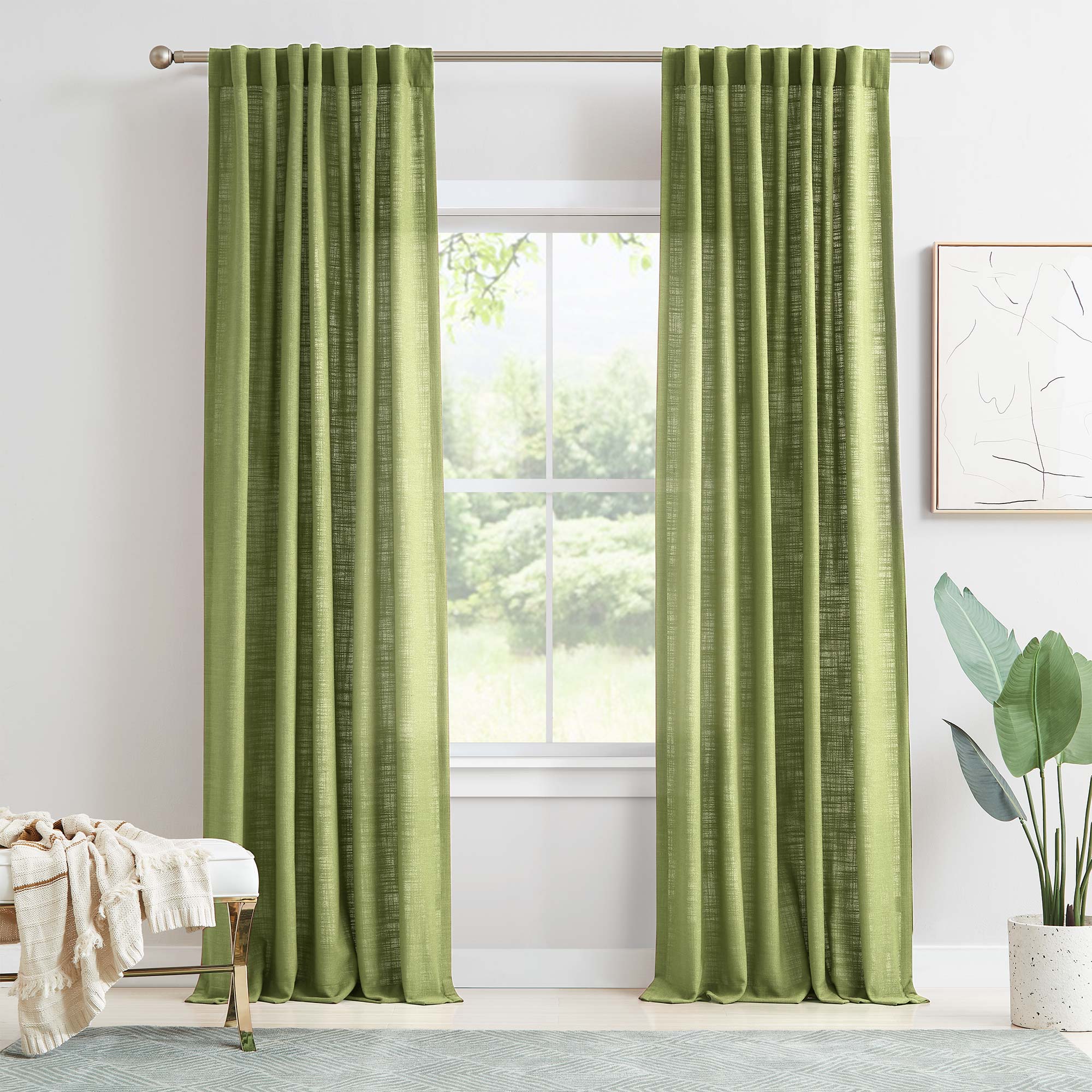 Custom Linen Blend Blockout Curtains