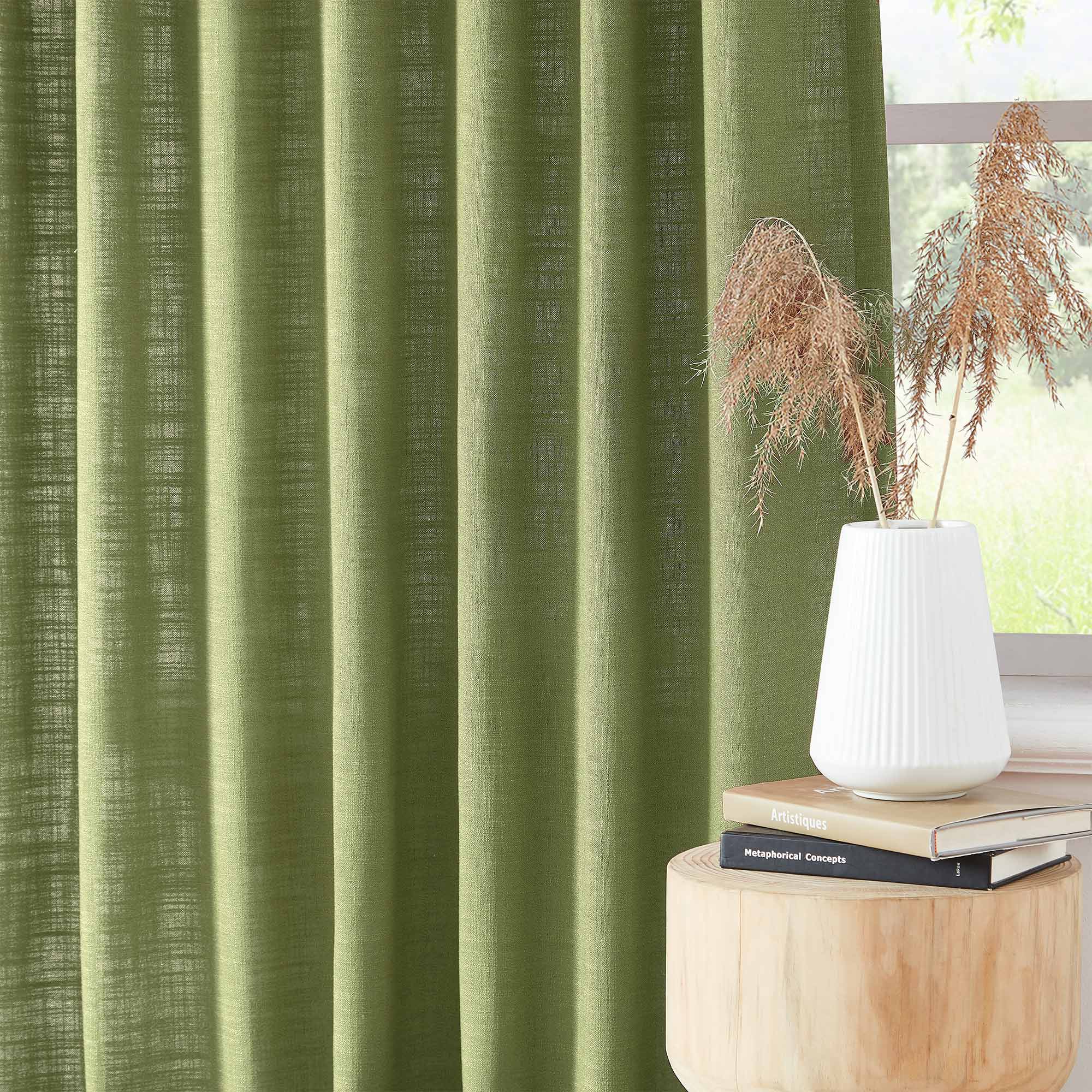Custom Linen Blend Blockout Curtains