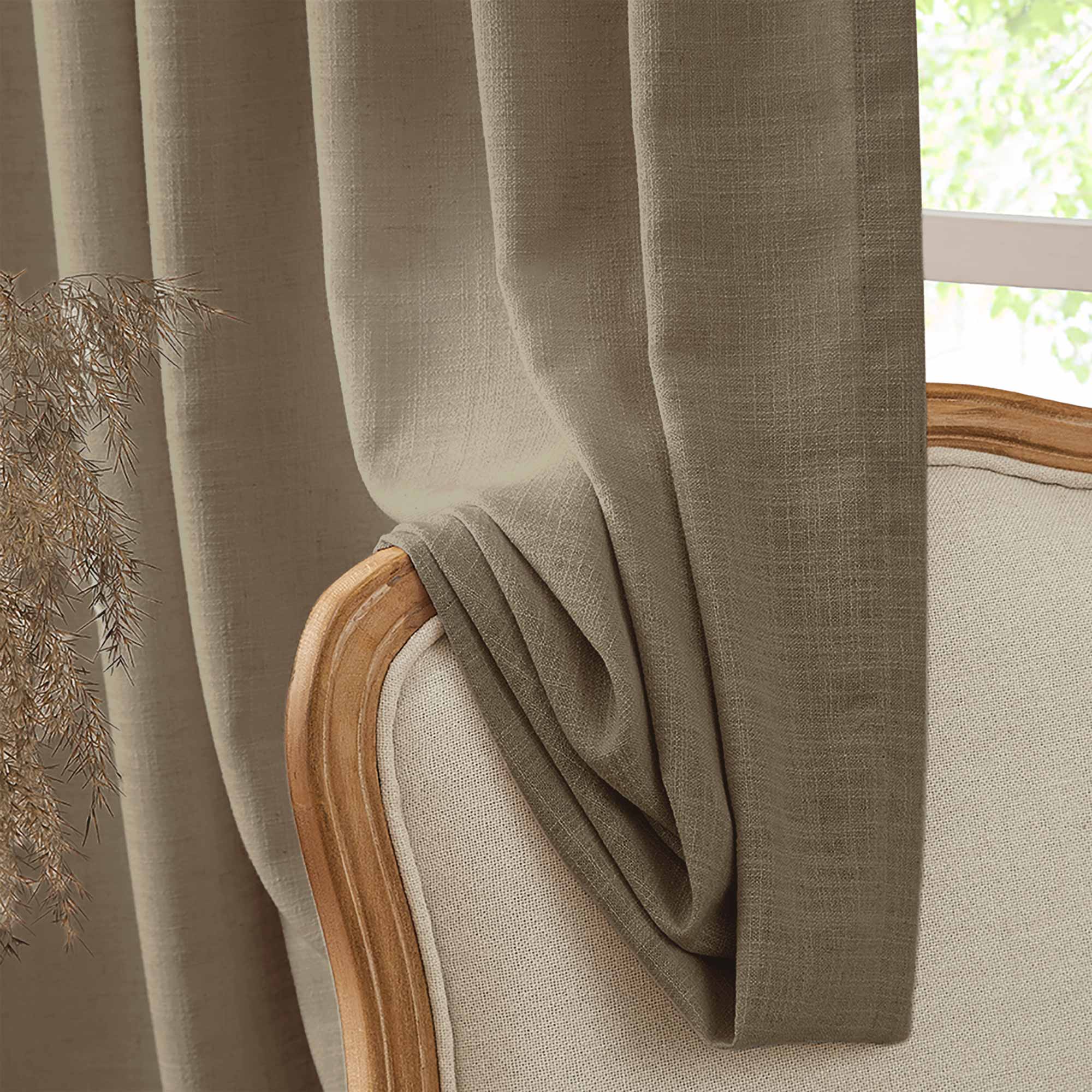 Custom Linen Blend Blockout Curtains