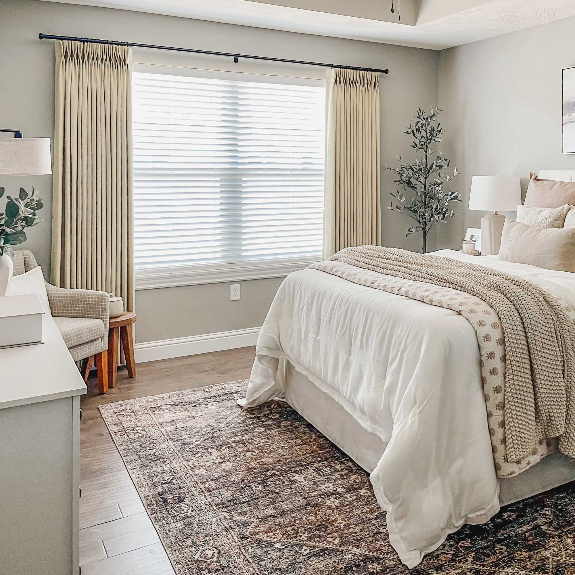 Custom Linen Blend Blockout Curtains