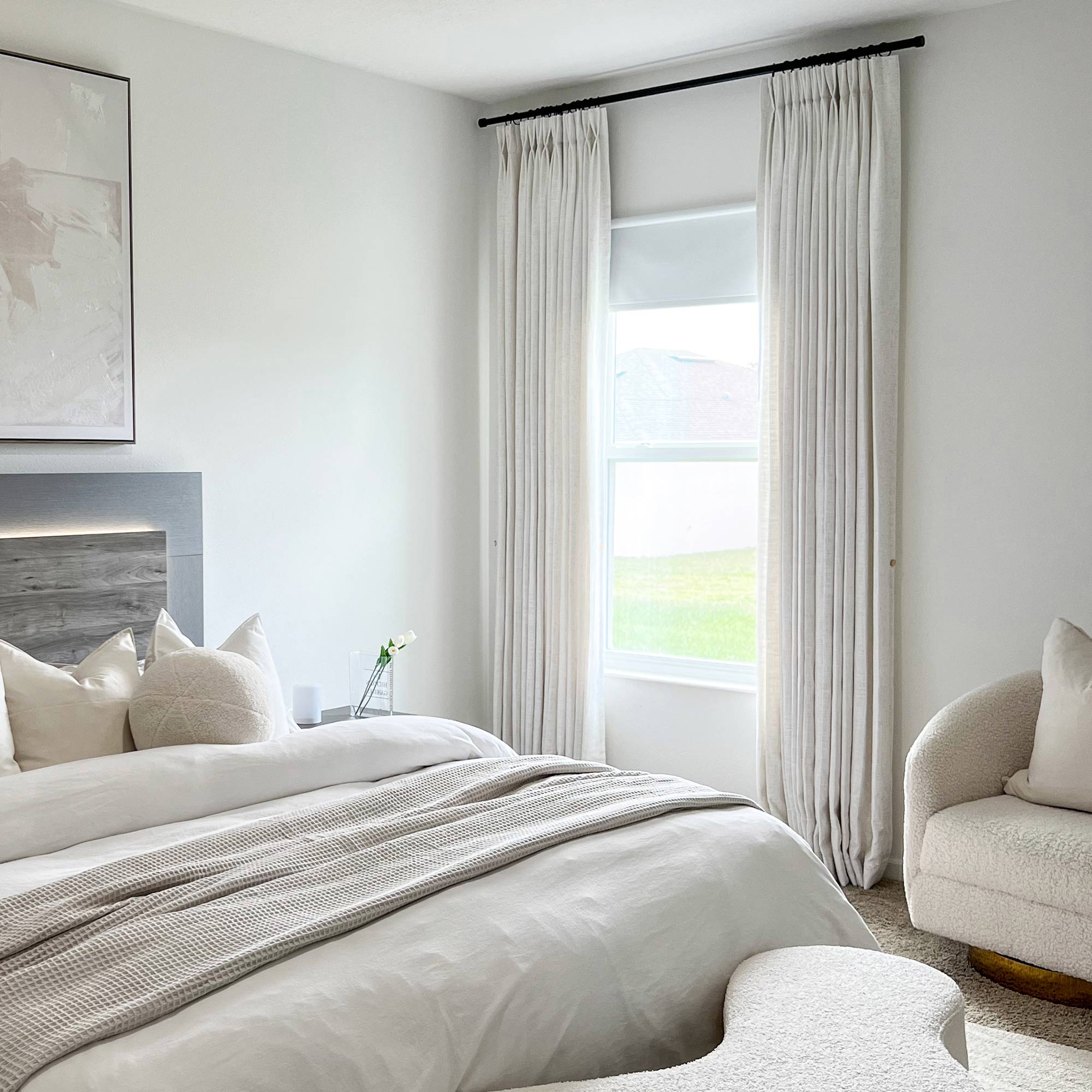 Custom Linen Blend Blockout Curtains