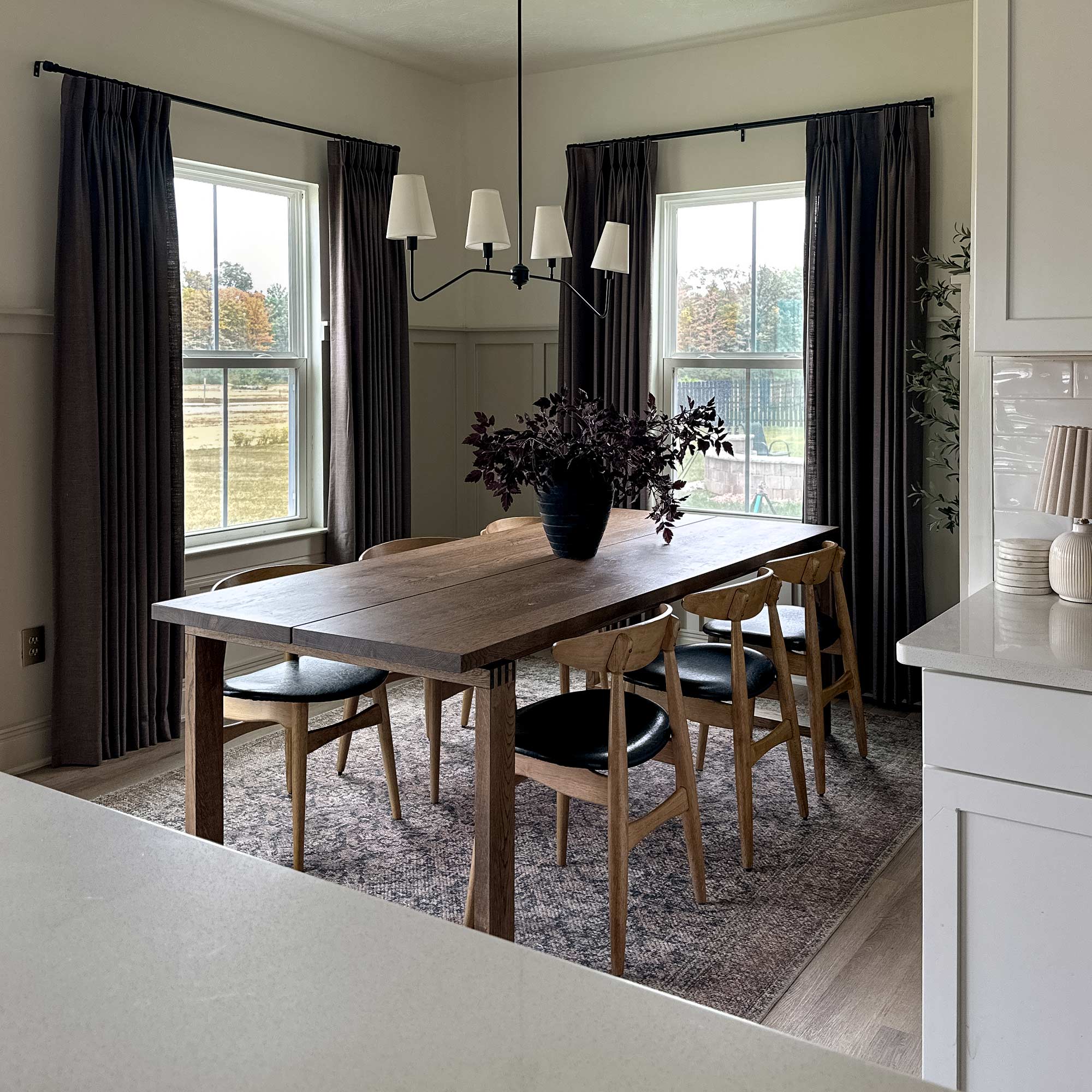 Custom Linen Blend Blockout Curtains