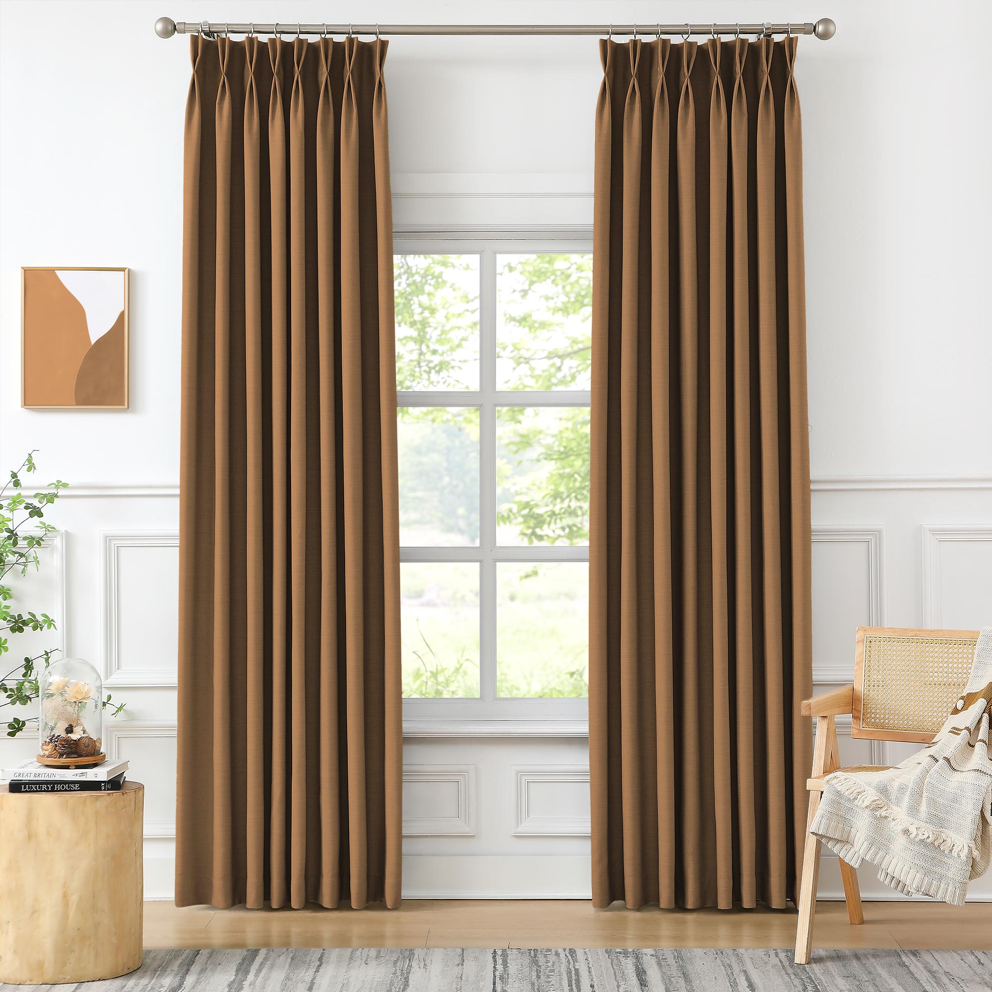 Martin Delicate Linen Cross-texture Blackout Curtains
