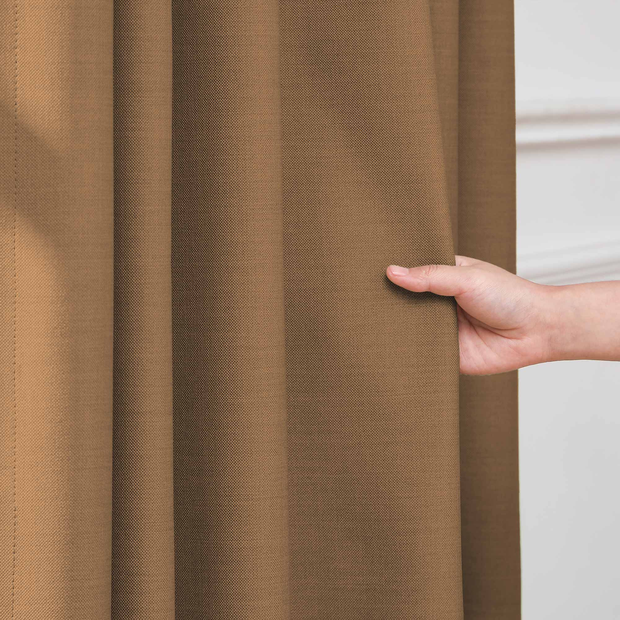 Martin Delicate Linen Cross-texture Blackout Curtains