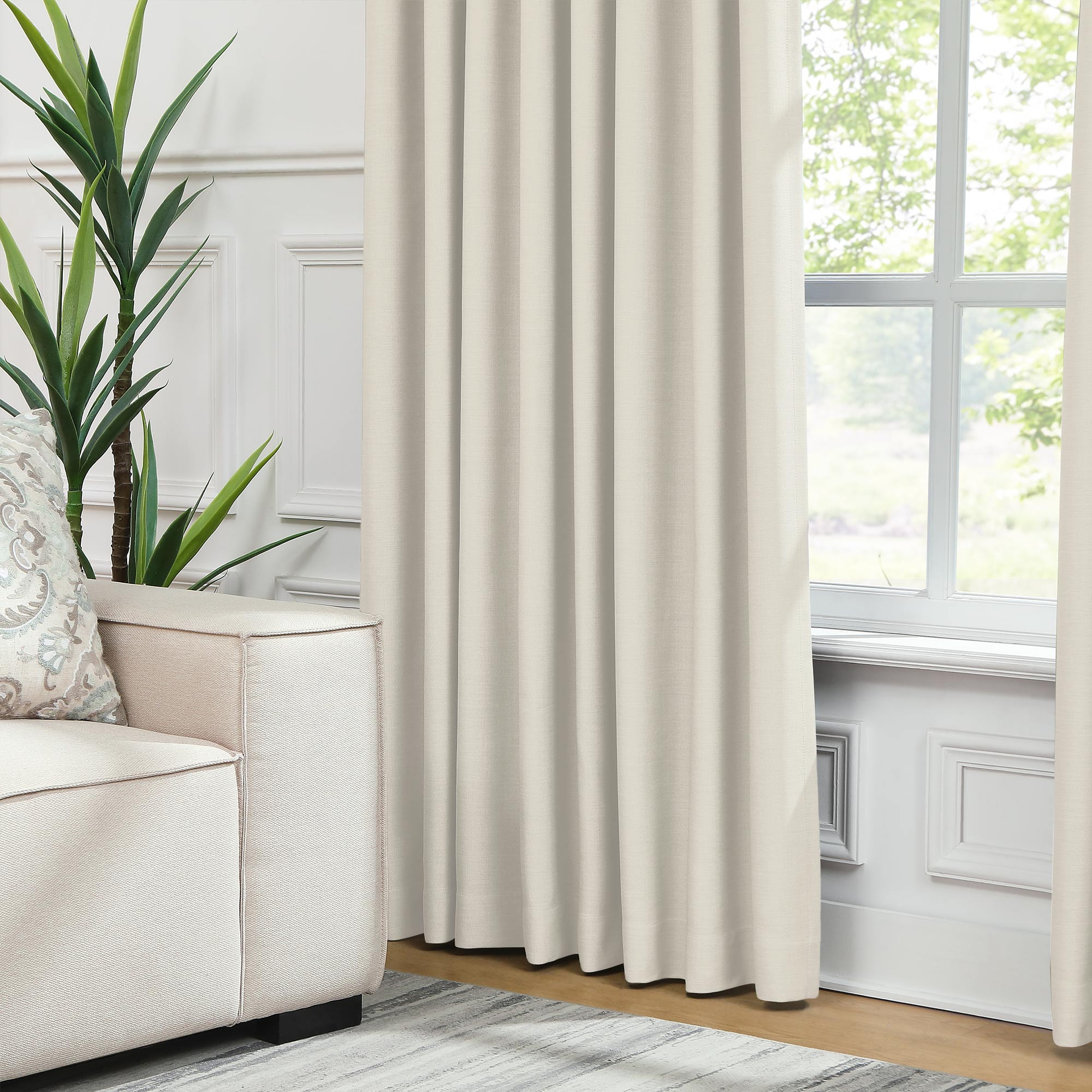 Martin Delicate Linen Cross-texture Blackout Curtains