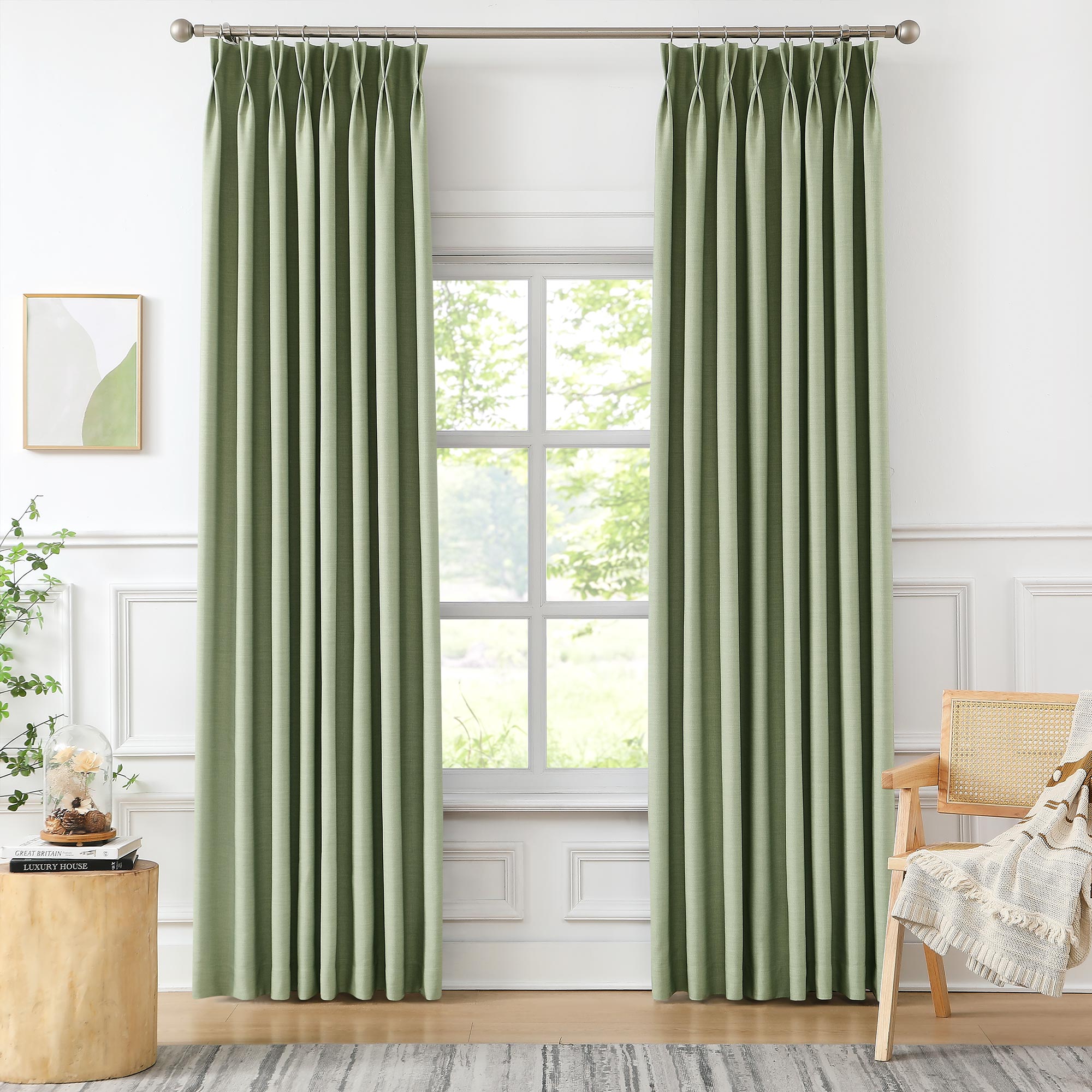 Martin Delicate Linen Cross-texture Blackout Curtains