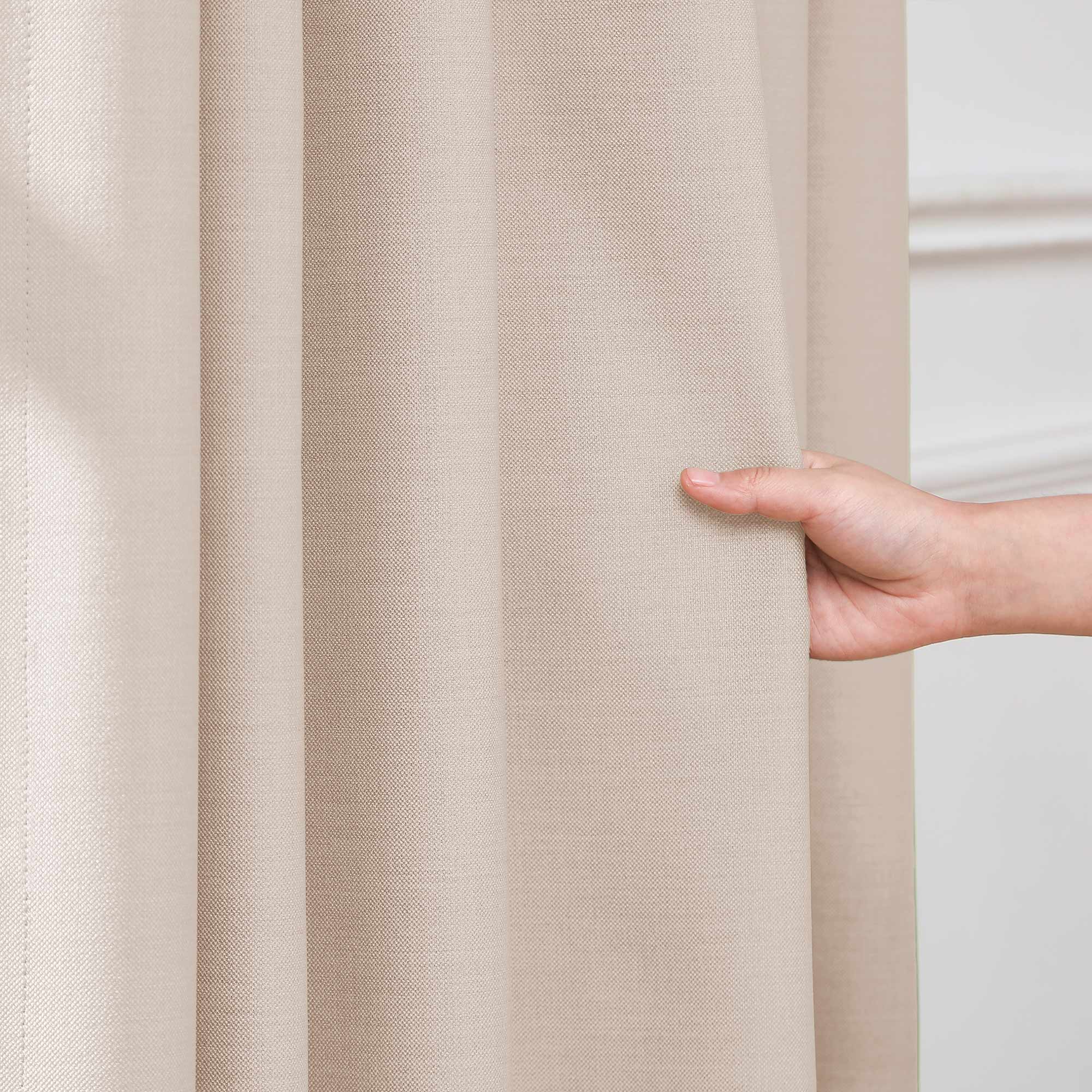 Martin Delicate Linen Cross-texture Blackout Curtains
