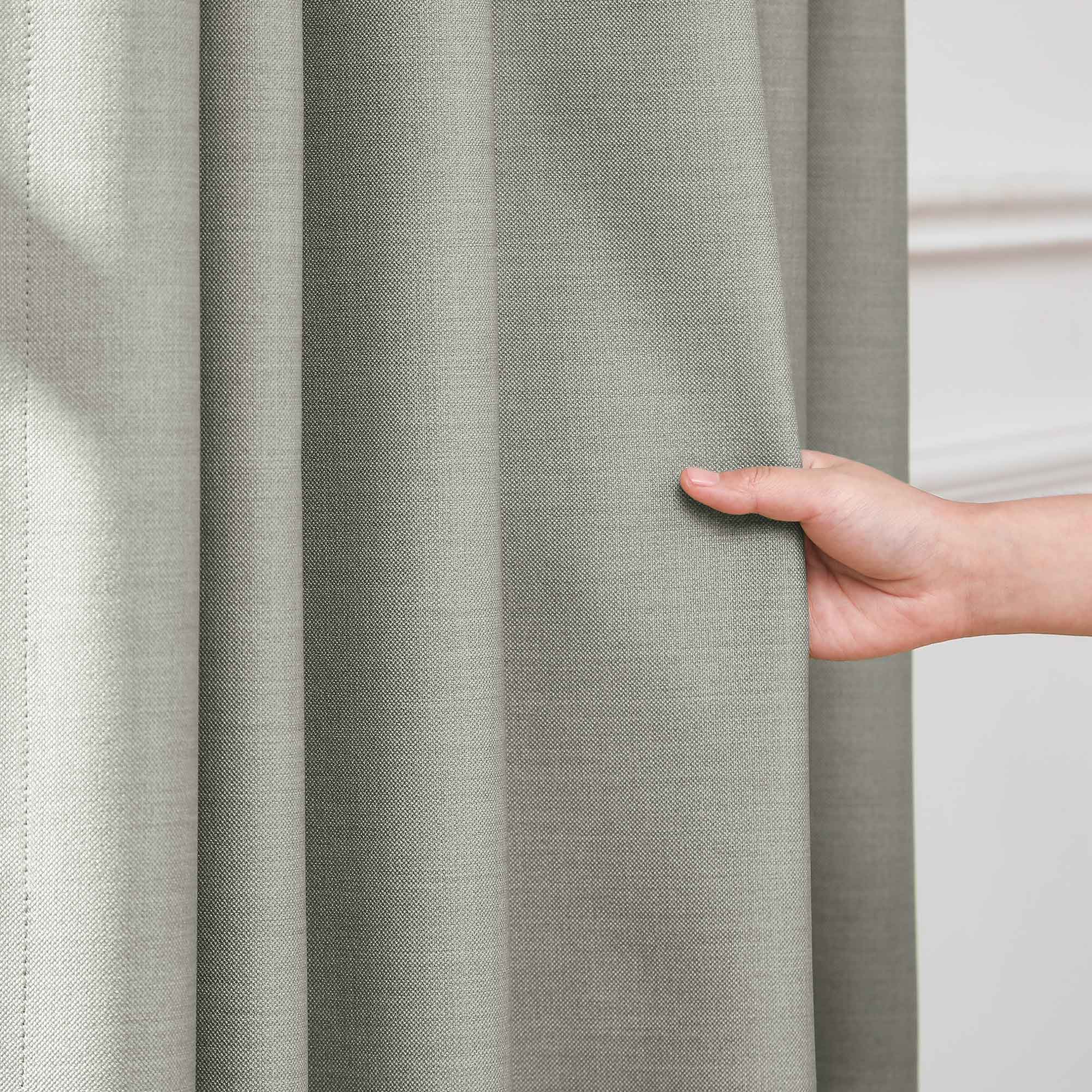 Martin Delicate Linen Cross-texture Blackout Curtains