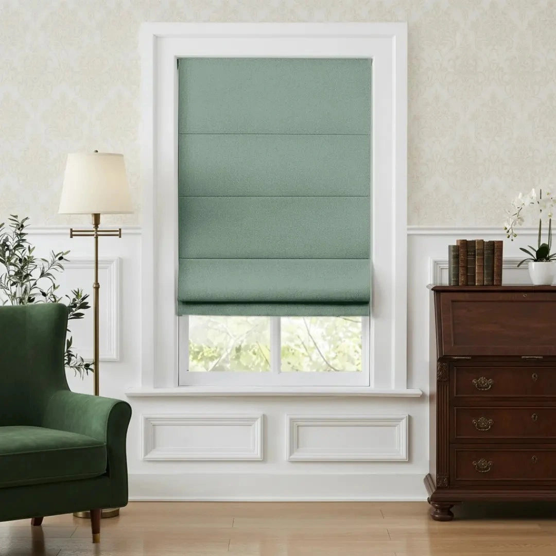 Costom Roman Shades Eucalyptus Green OY6-238-11